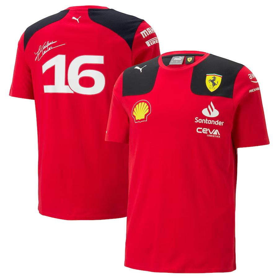 2023 Ferrari F1 Team POLO Round Collar T-Shirt - leoleo123123