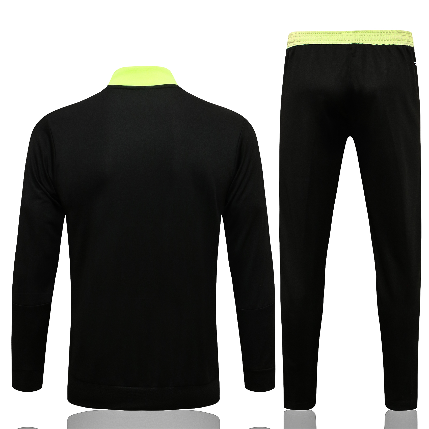 21/22 Man United Black Jacket with Green Line Tracksuit Thai Quality - leoleo123123