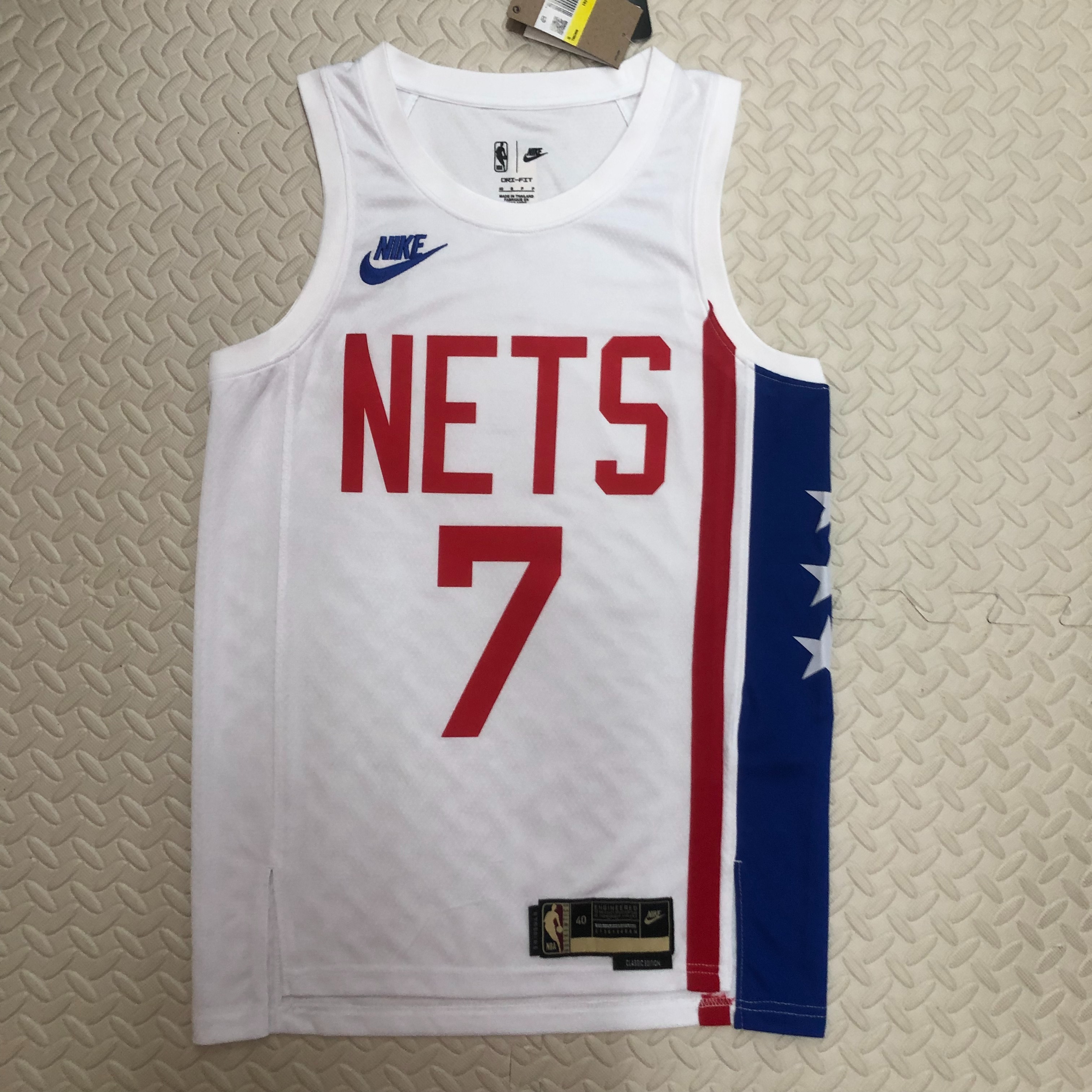 NBA Men Season 2023 Brooklyn Nets White #7 DURANT Jersey High Quality Name and Number Print - leoleo123123
