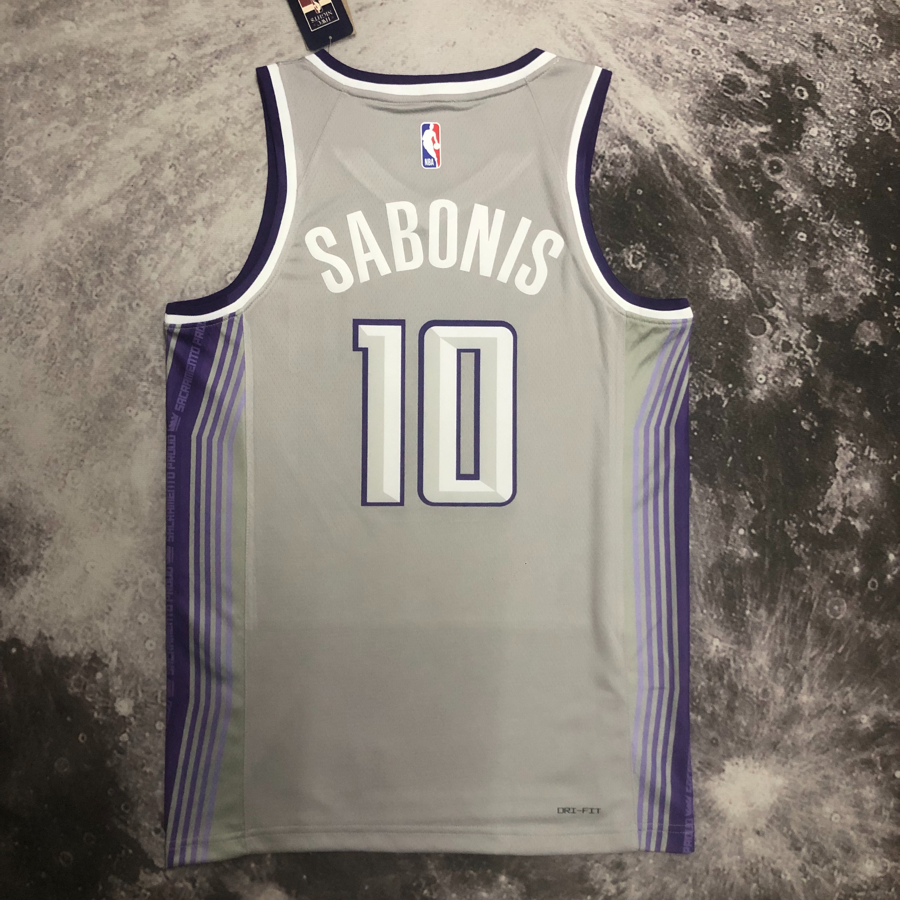 NBA Men 2023 Sacramento Kings Grey #10 SABONIS Jersey High Quality Name and Number Print - leoleo123123