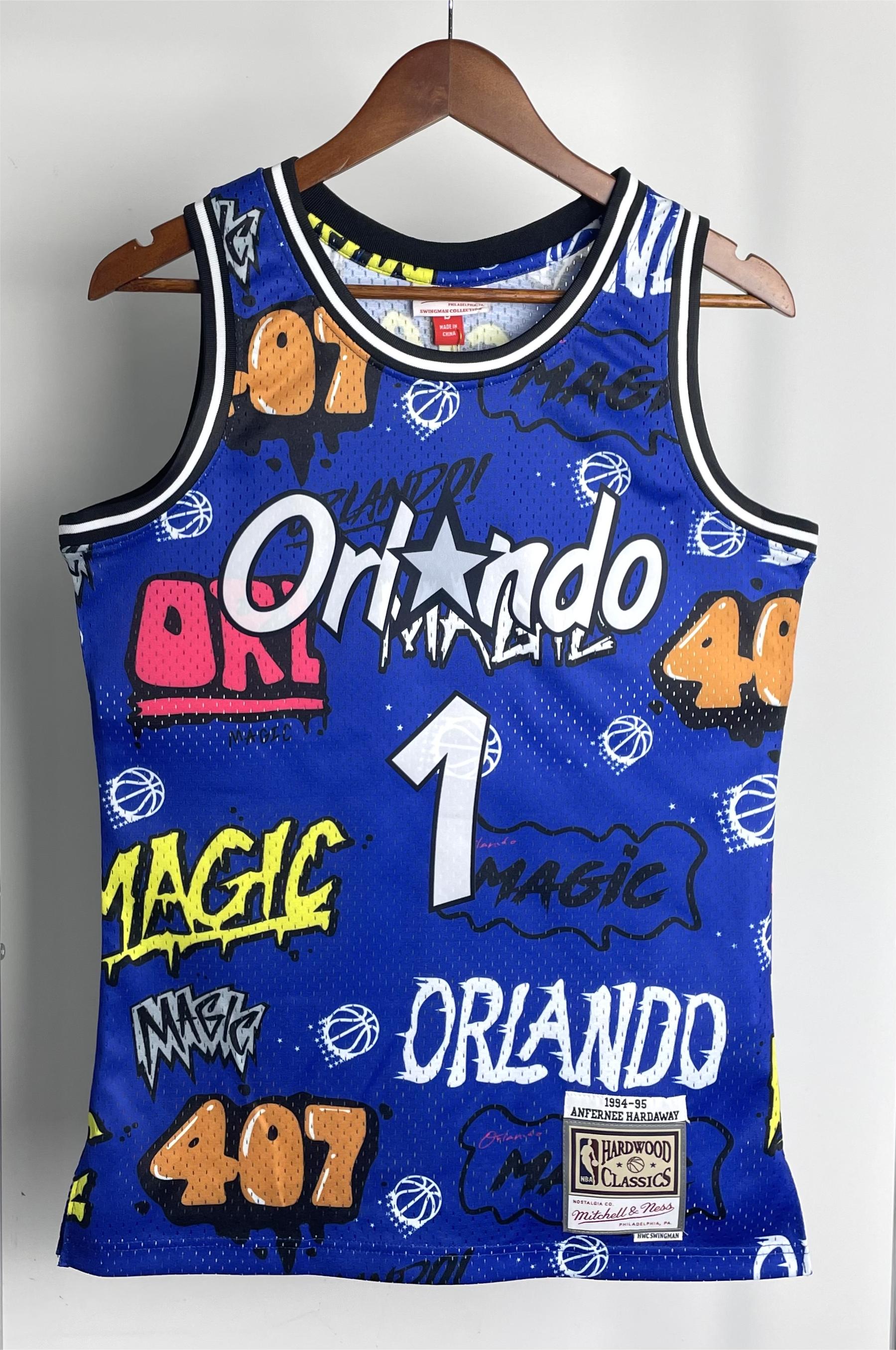 NBA Season 94-95 Orlando Magic Retro Blue #1 McGRADY Swingman Jersey - leoleo123123