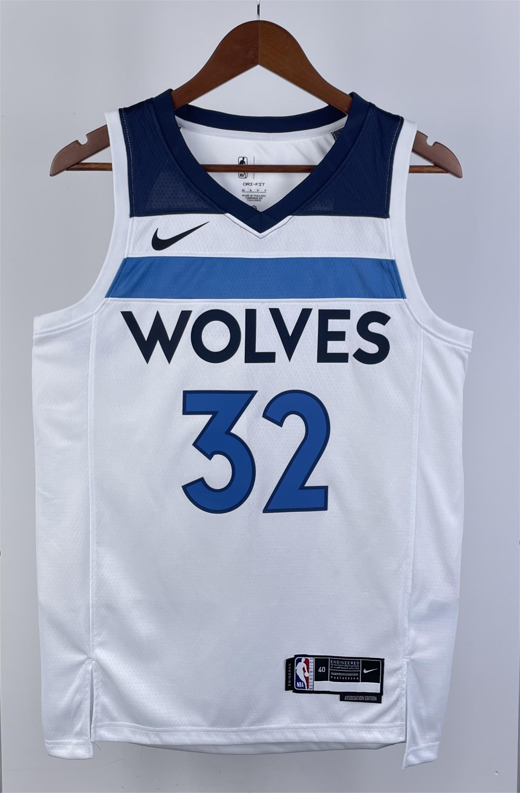 NBA Men 2023 Minnesota Timberwolves White #32 TOWNS Jersey High Quality Name and Number Print - leoleo123123