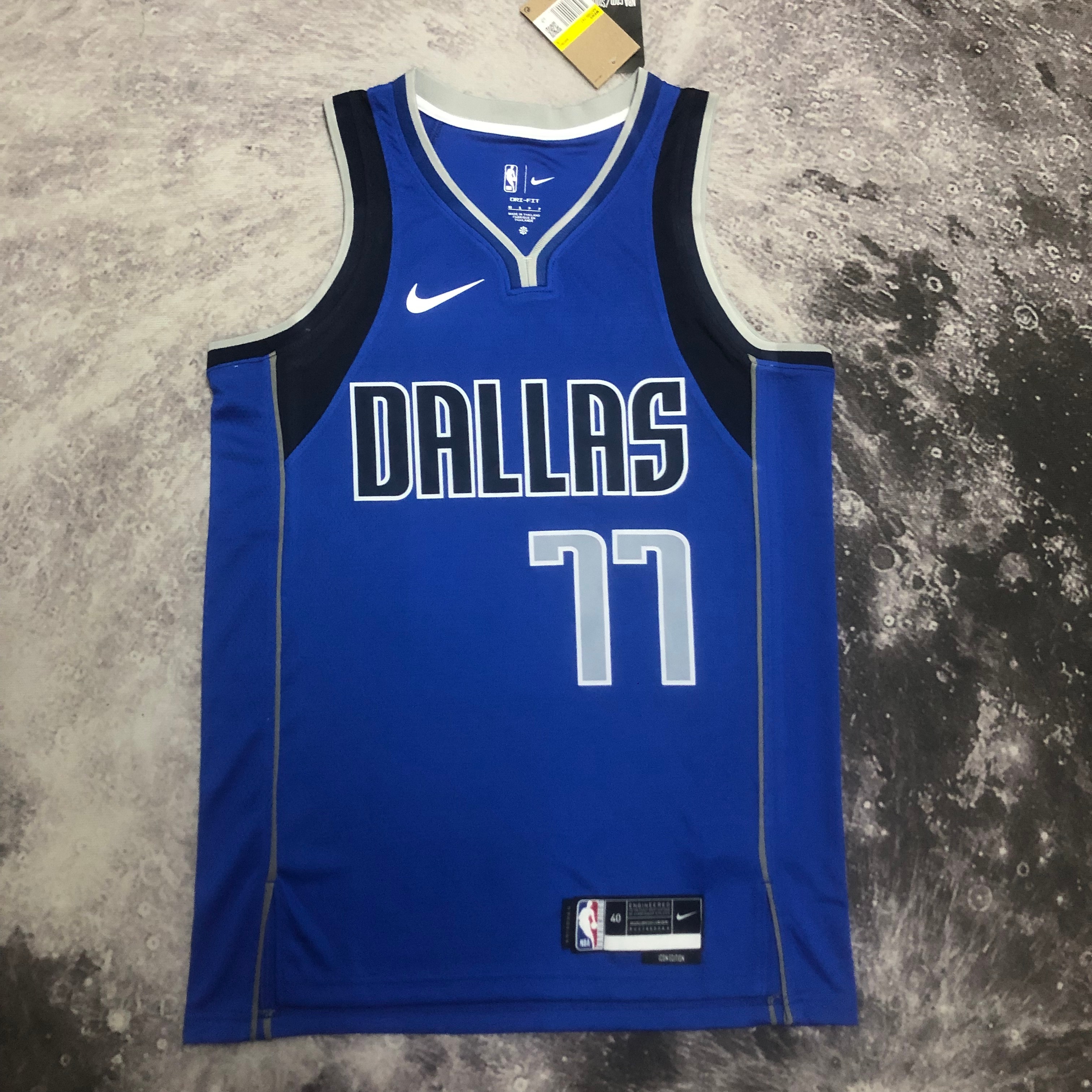 NBA Men 2023 Dallas Mavericks Blue #77 DONCIC Jersey High Quality Name and Number Print - leoleo123123