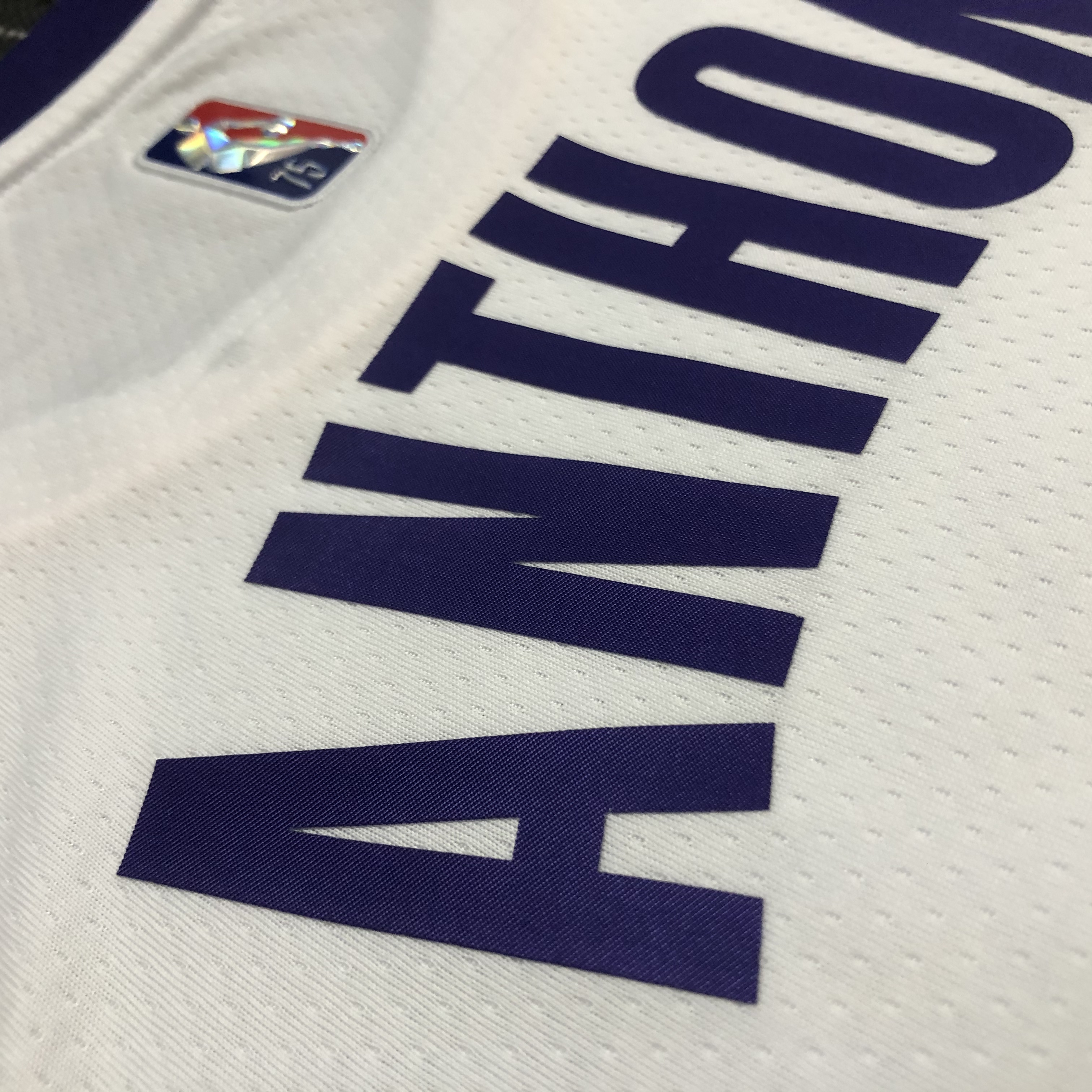 NBA 75th Anniversary Los Angeles Lakers White Round Neck #7 ANTHONY Jersey High Quality Name and Number Print - leoleo123123