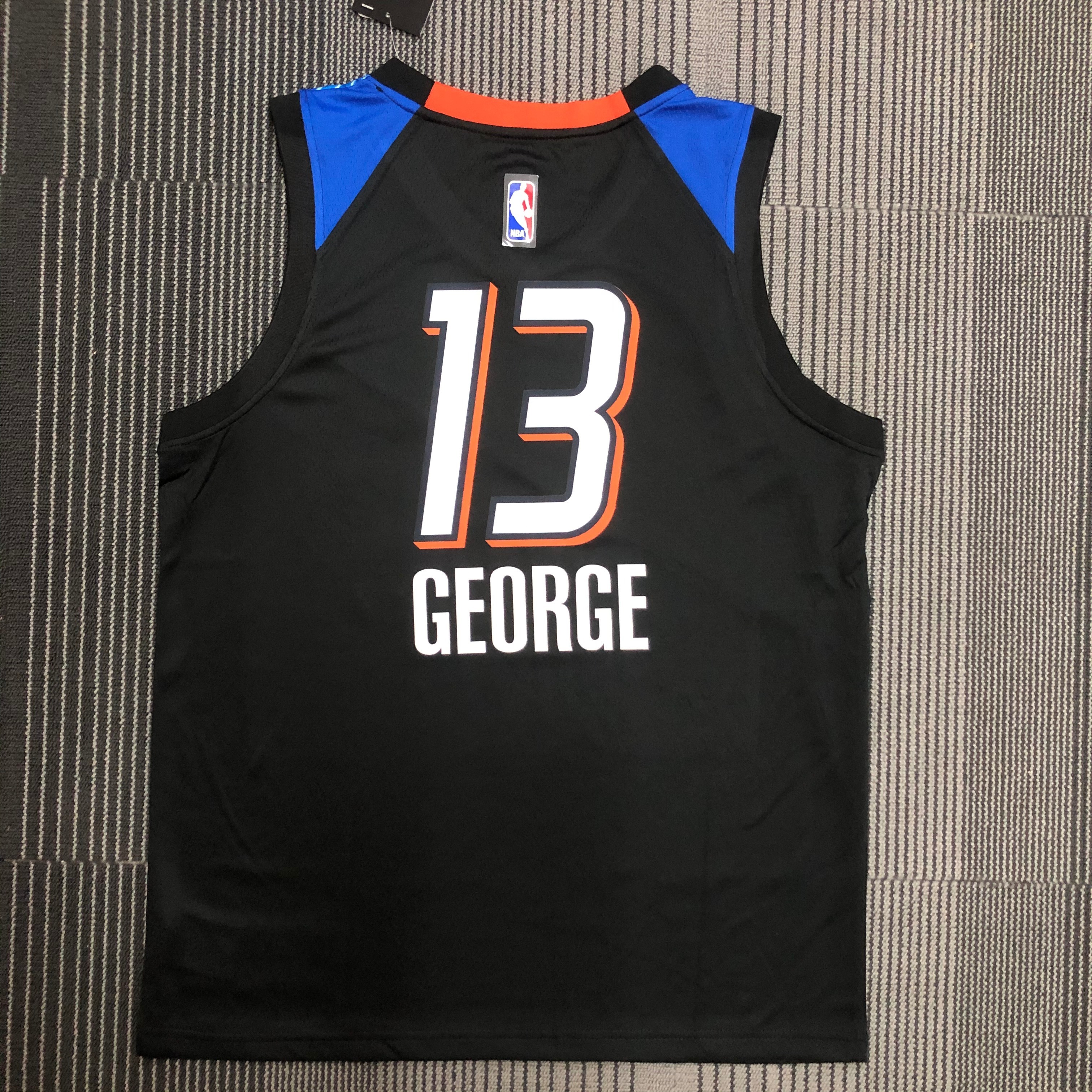 NBA Men Oklahoma City Thunder City Version Black #13 GEORGE Jersey High Quality Name and Number Print - leoleo123123
