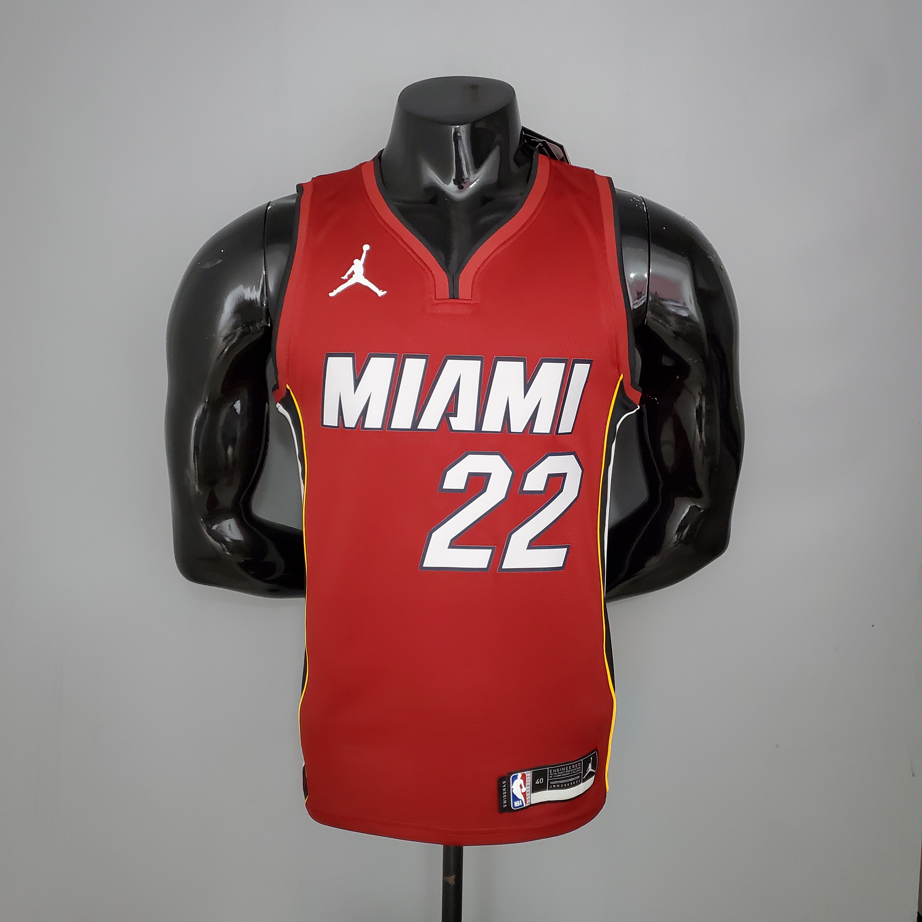 NBA Season 2021 Men Miami Heat Red #22 BUTLER Jersey with Jordan Logo High Quality Name and Number Print - leoleo123123