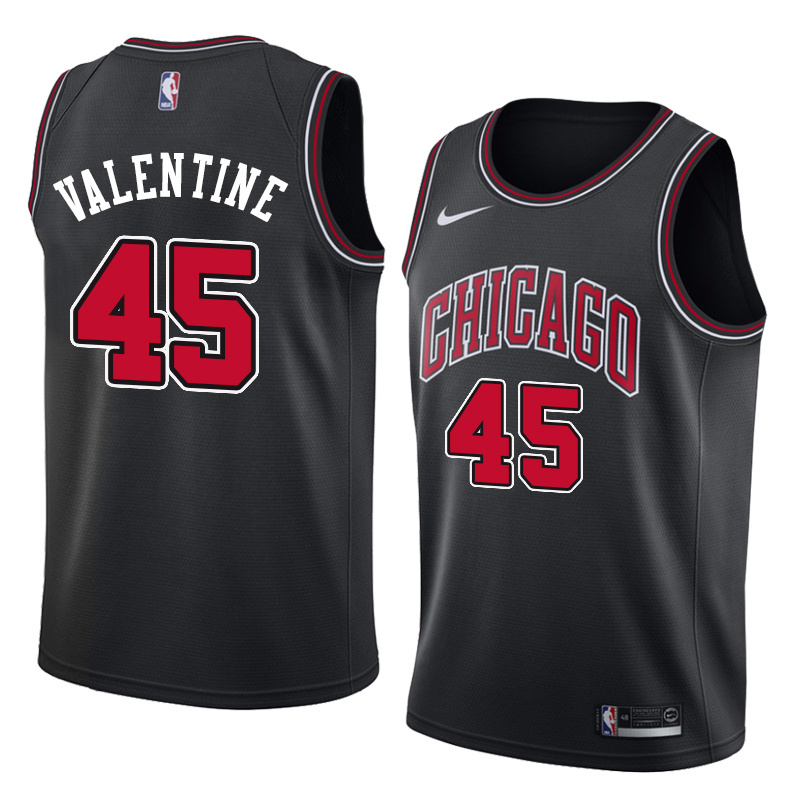 NBA Men Chicago Bulls Black #45 VALENTINE Jersey High Quality Name and Number Print - leoleo123123