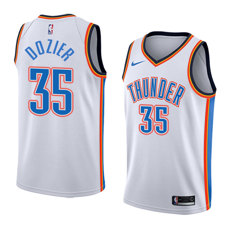 NBA Men Oklahoma City Thunder White #35 DOZIER Jersey High Quality Name and Number Print - leoleo123123