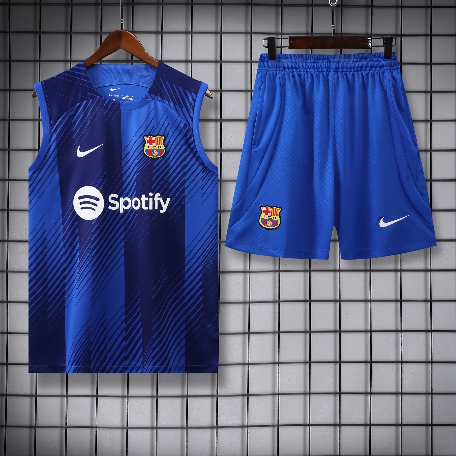 23/24 Barcelona Blue Vest Training Tracksuit - leoleo123123