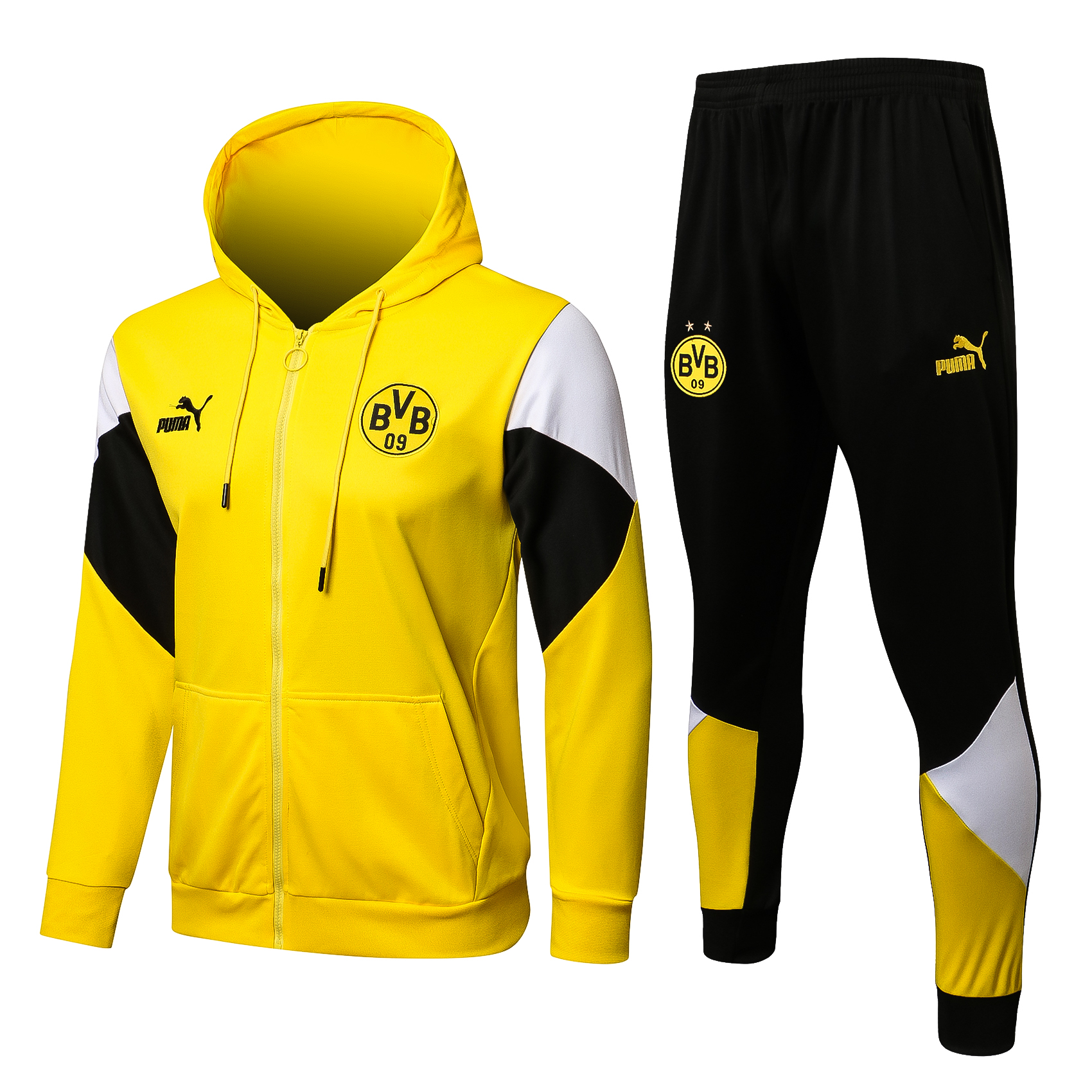 21-22 Dortmund Yellow Jacket Tracksuit with Cap Thai Quality - leoleo123123