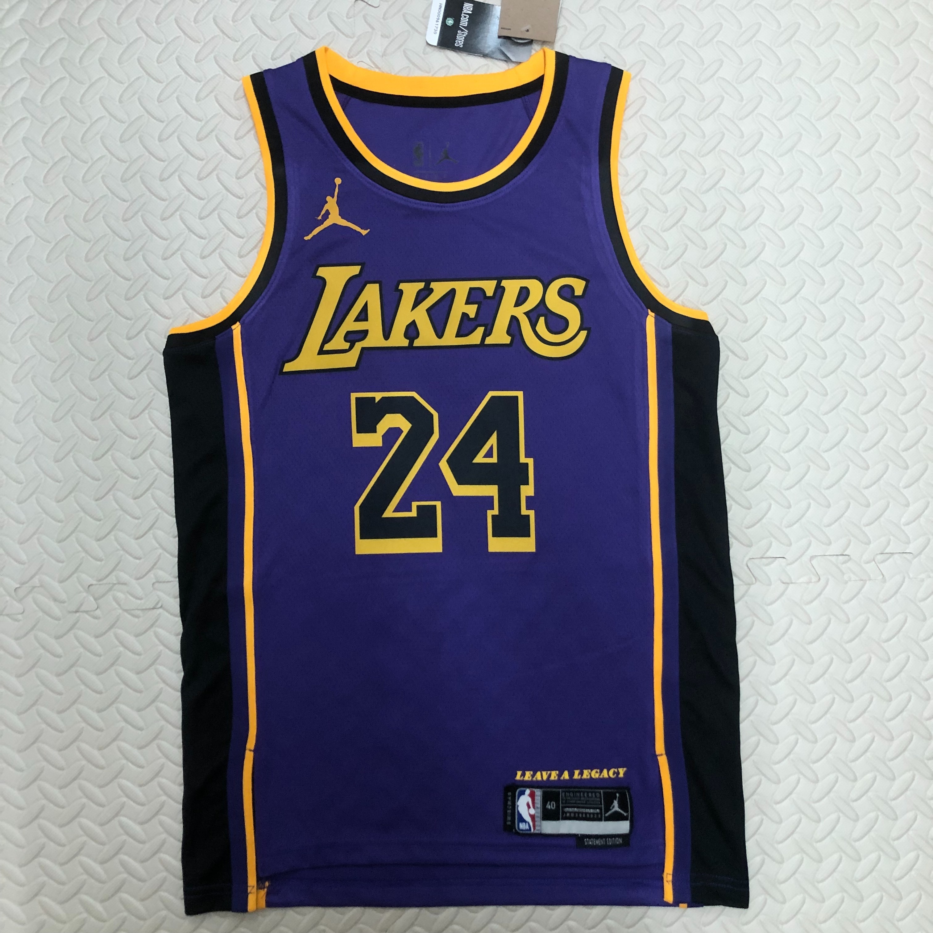 NBA Men Season 2023 Los Angeles Lakers Purple with Jordan Logo #24 BRYANT Jersey High Quality Name and Number Print - leoleo123123