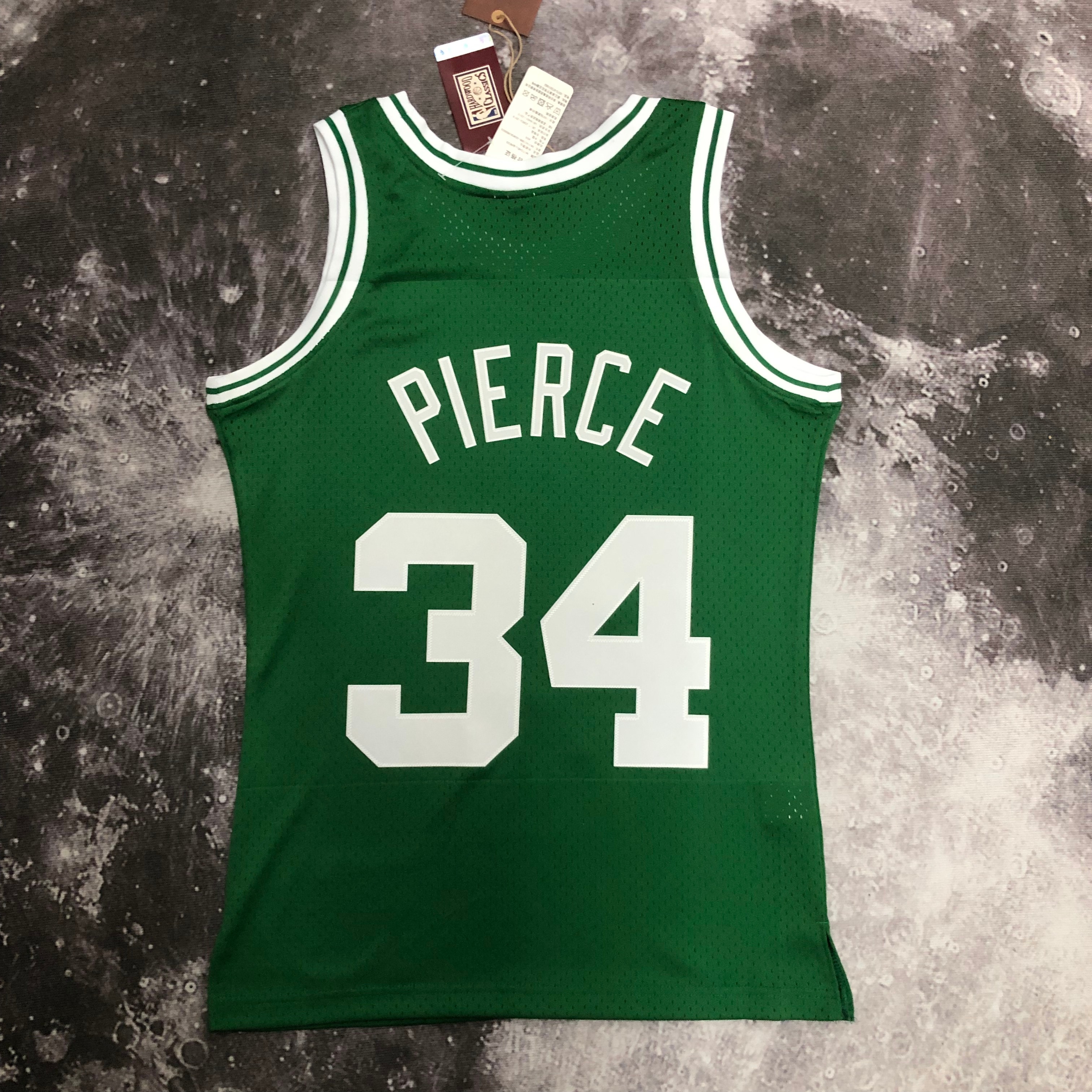 NBA Men Season 07-08 Boston Celtics Retro Green #34 PIERCE Jersey High Quality Name and Number Print - leoleo123123