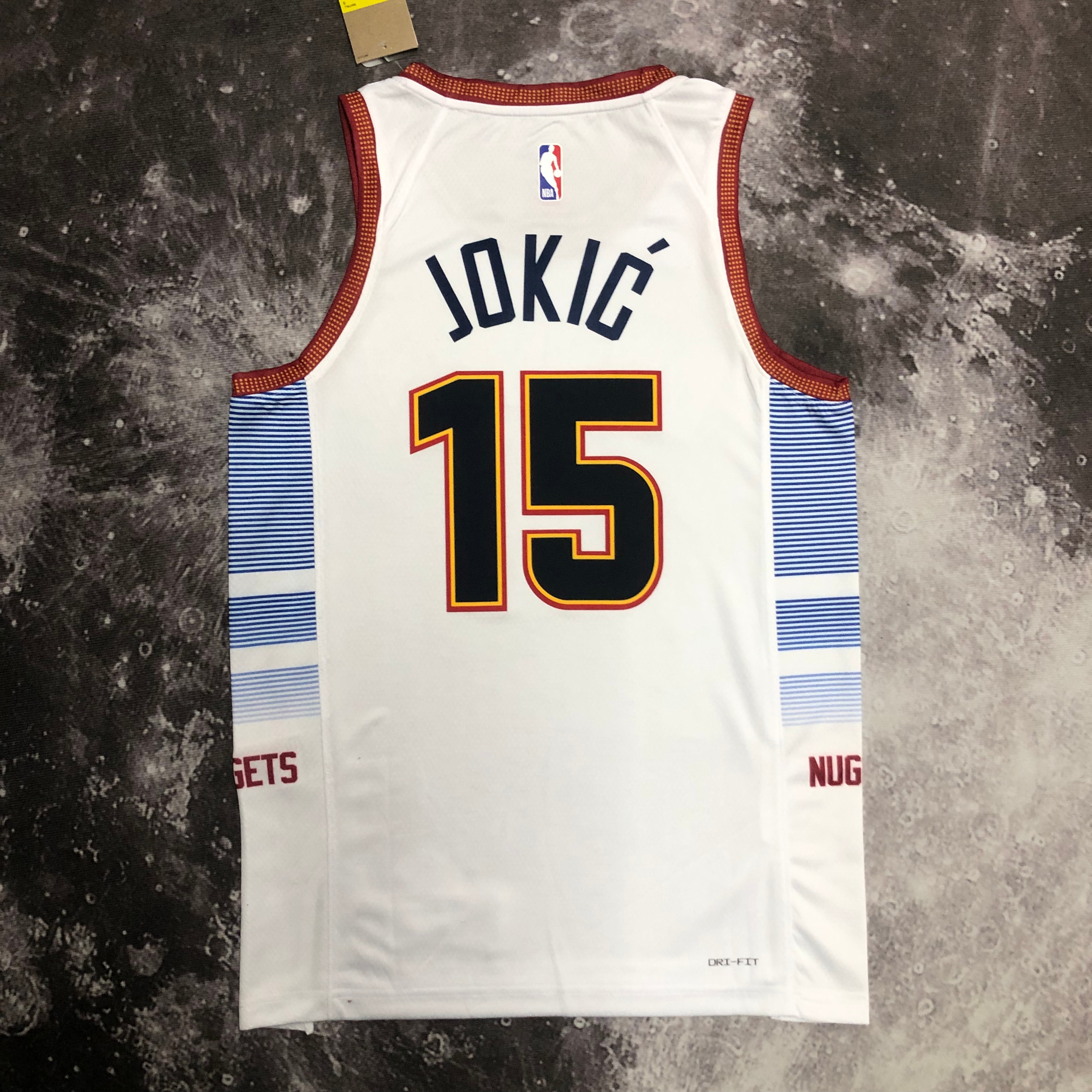 NBA Men Season 2023 Denver Nuggets White #15 JOKIC Jersey High Quality Name and Number Print - leoleo123123