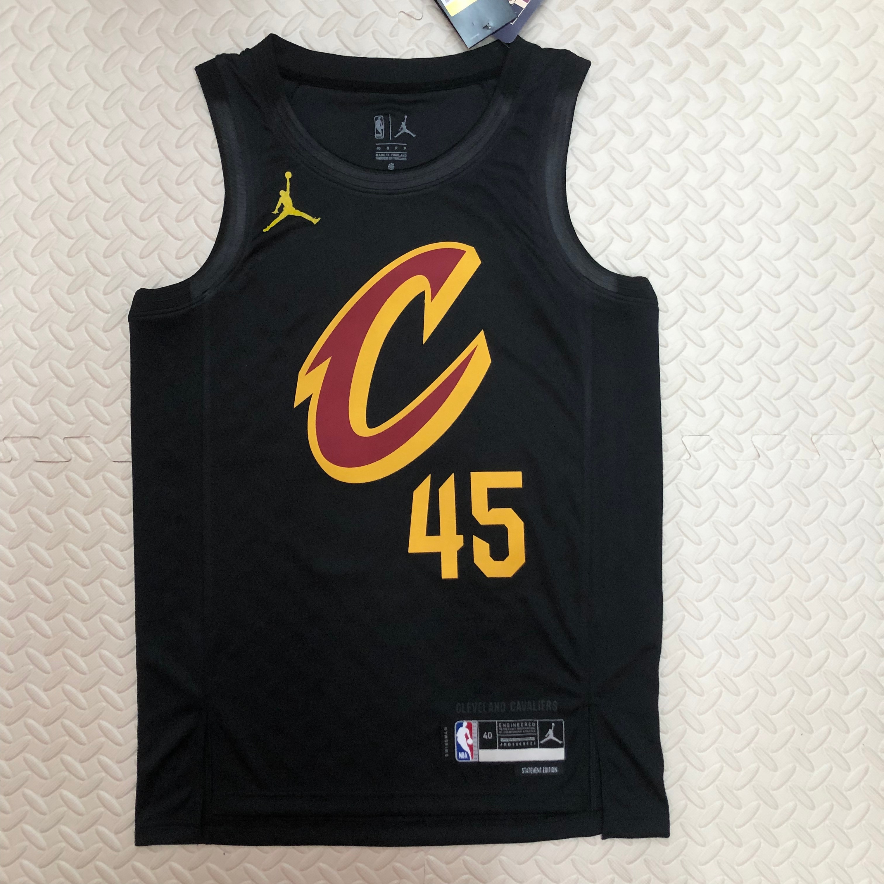 NBA Season 2023 Men Cleveland Cavaliers Black with Jordan Logo #45 MITCHELL Jersey High Quality Name and Number Print - leoleo123123