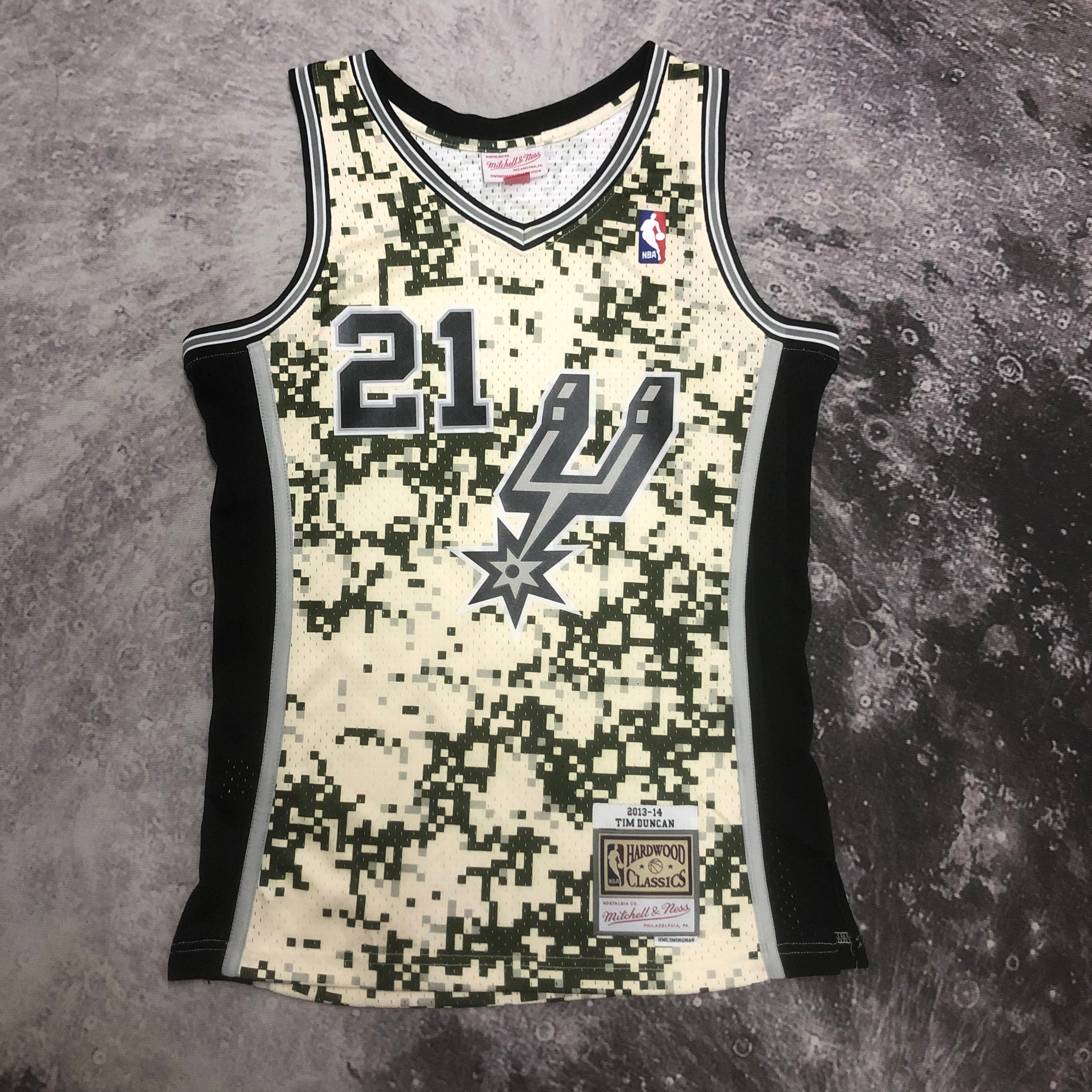 NBA Men 13-14 San Antonio Spurs Camouflage #21 DUNCAN Classics Swingman Jersey - leoleo123123