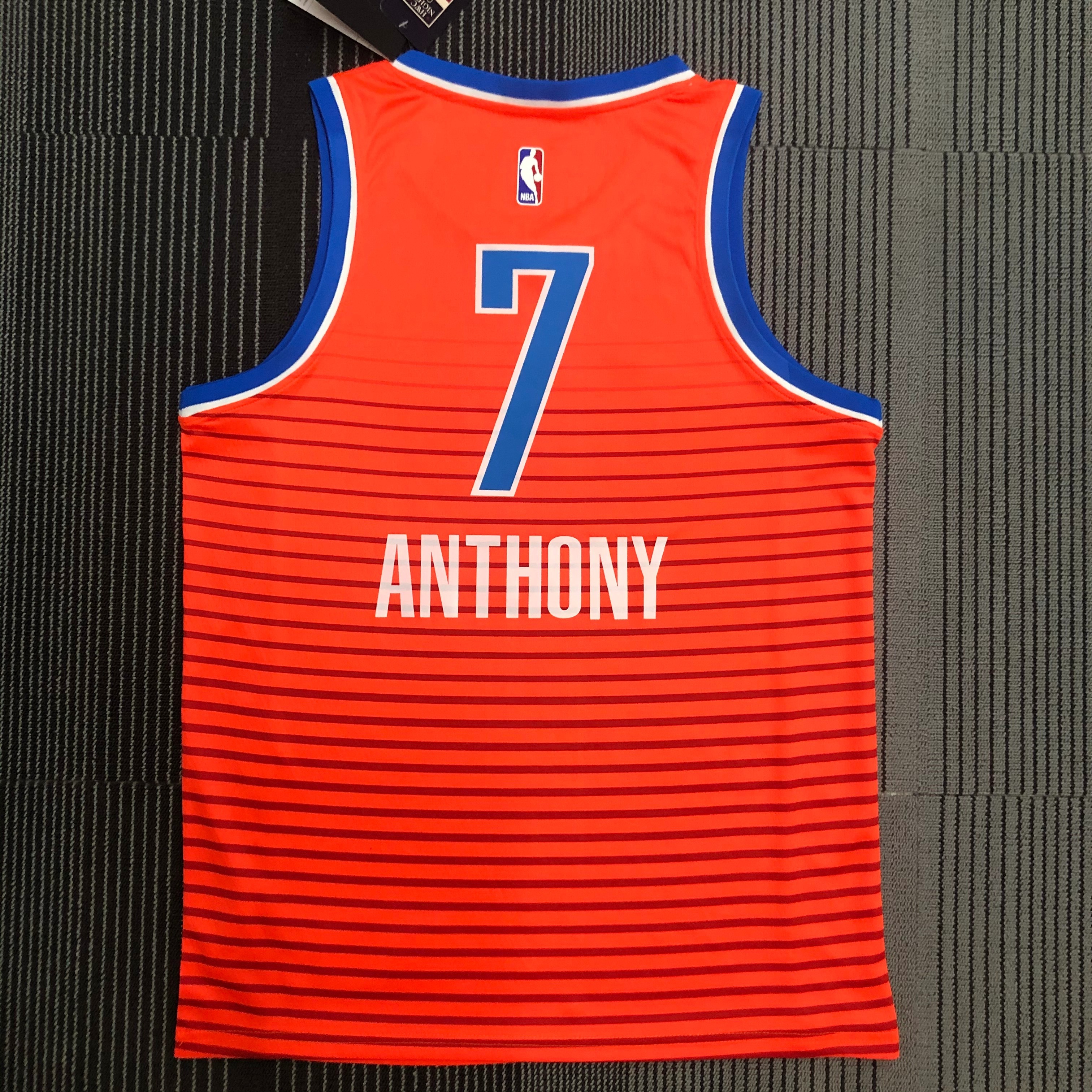 NBA New Season 2021 Men Oklahoma City Thunder Orange #7 ANTHONY Jersey High Quality Name and Number Print - leoleo123123