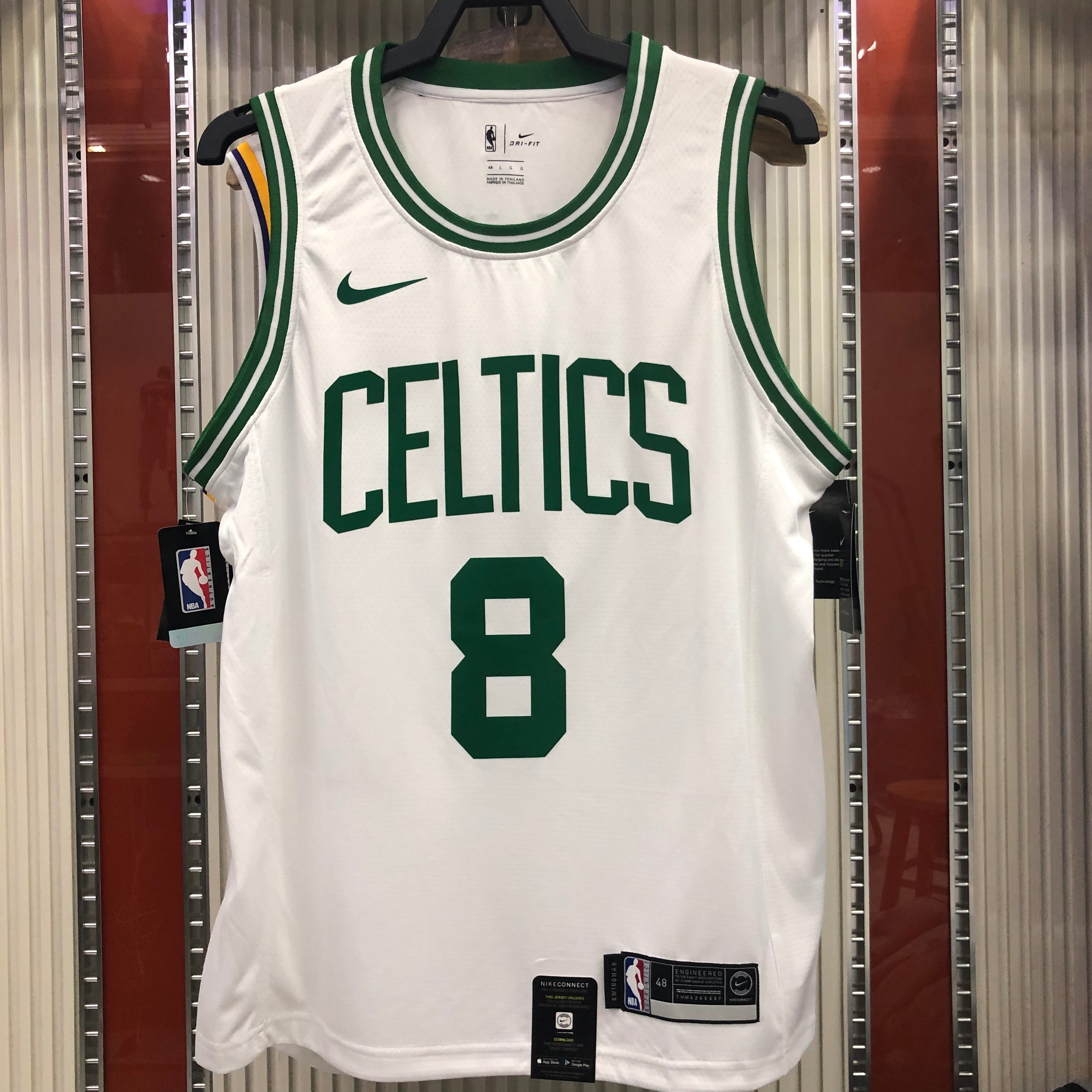 NBA Boston Celtics Retro White with Green Name #8 WALKER Jersey High Quality Name and Number Print - leoleo123123