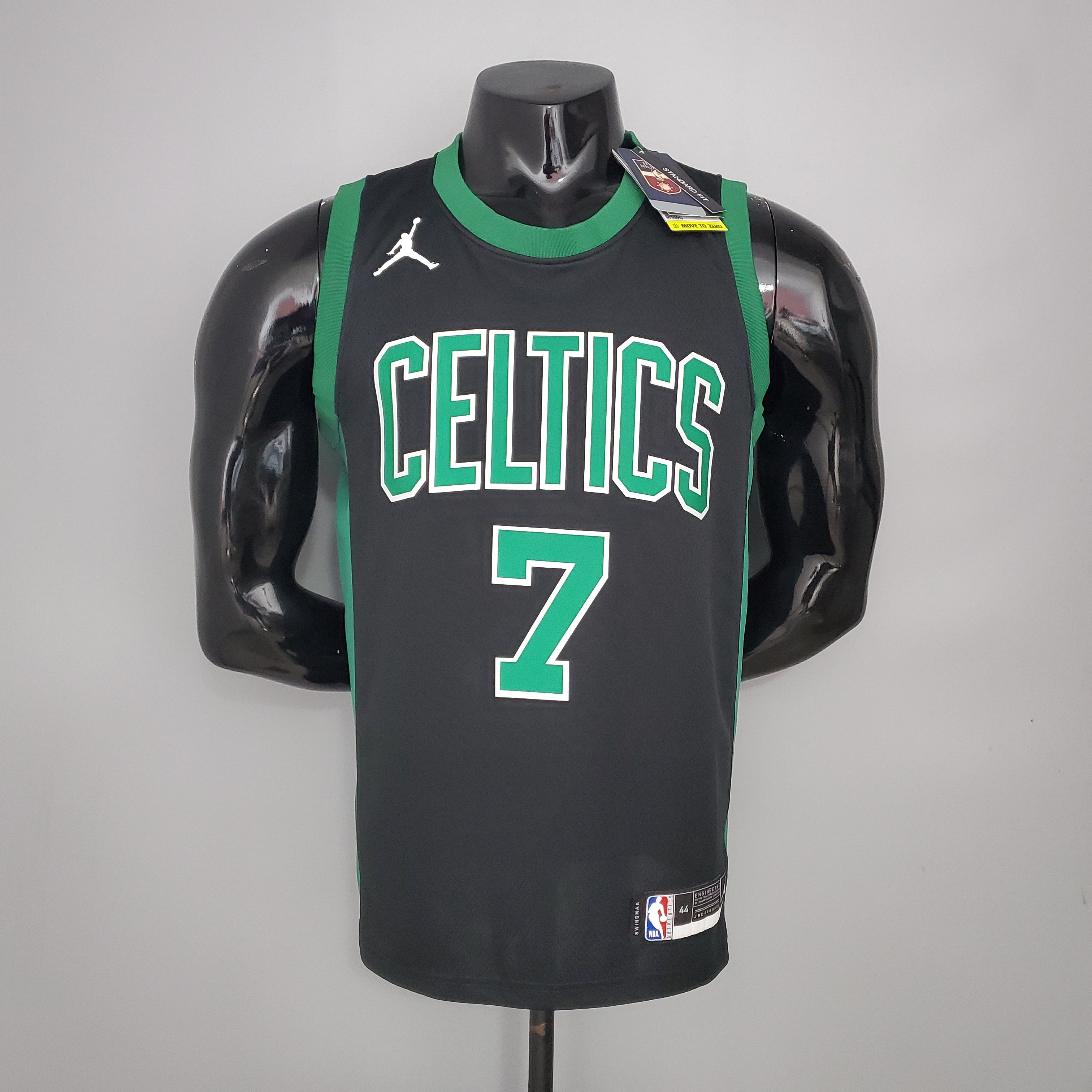 NBA Season 2021 Boston Celtics Black with Green Name #7 BROWN Jersey High Quality Name and Number Print - leoleo123123