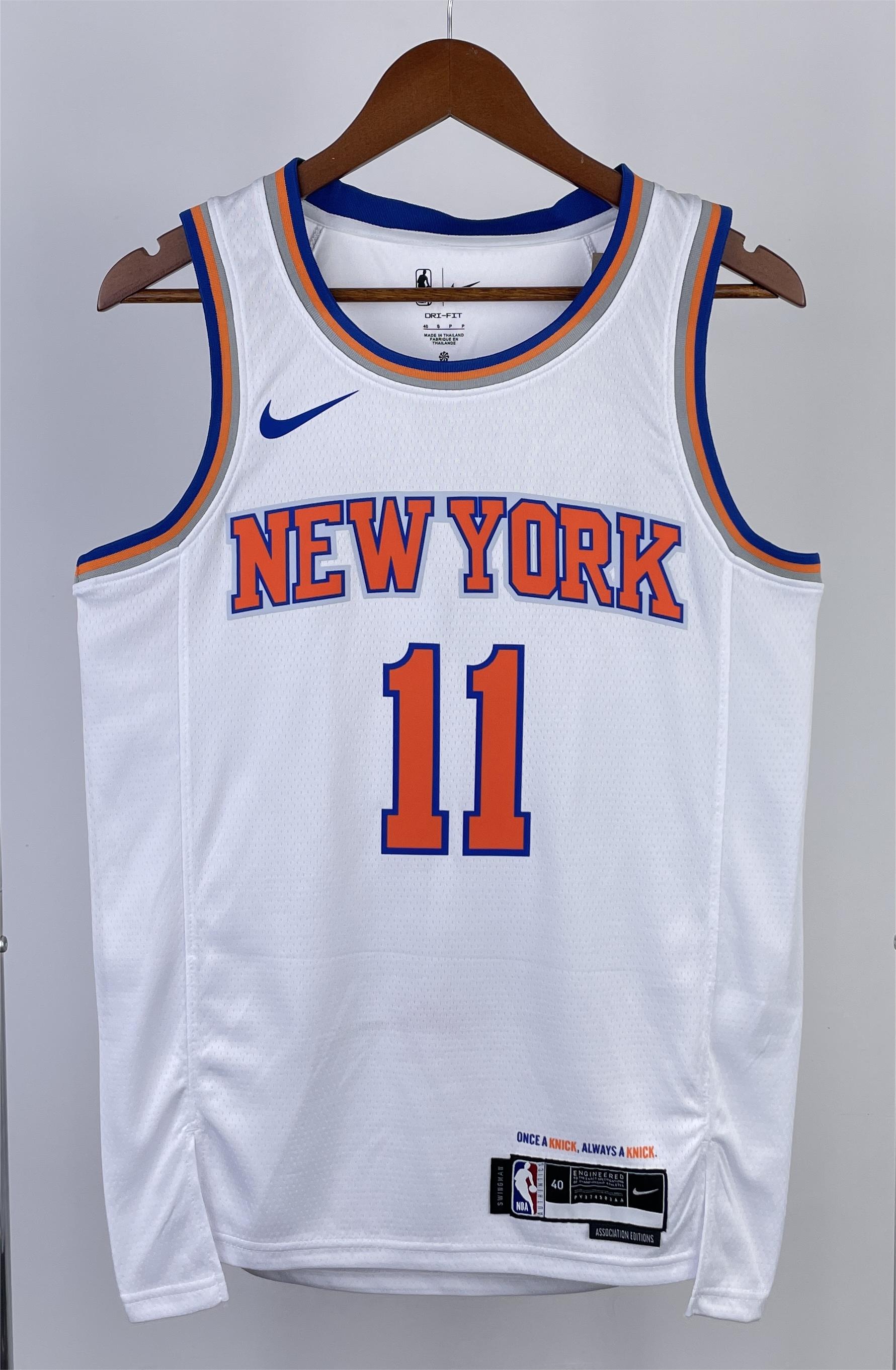 NBA Men 2023 New York Knicks White #11 BRUNSON Jersey High Quality Name and Number Print - leoleo123123