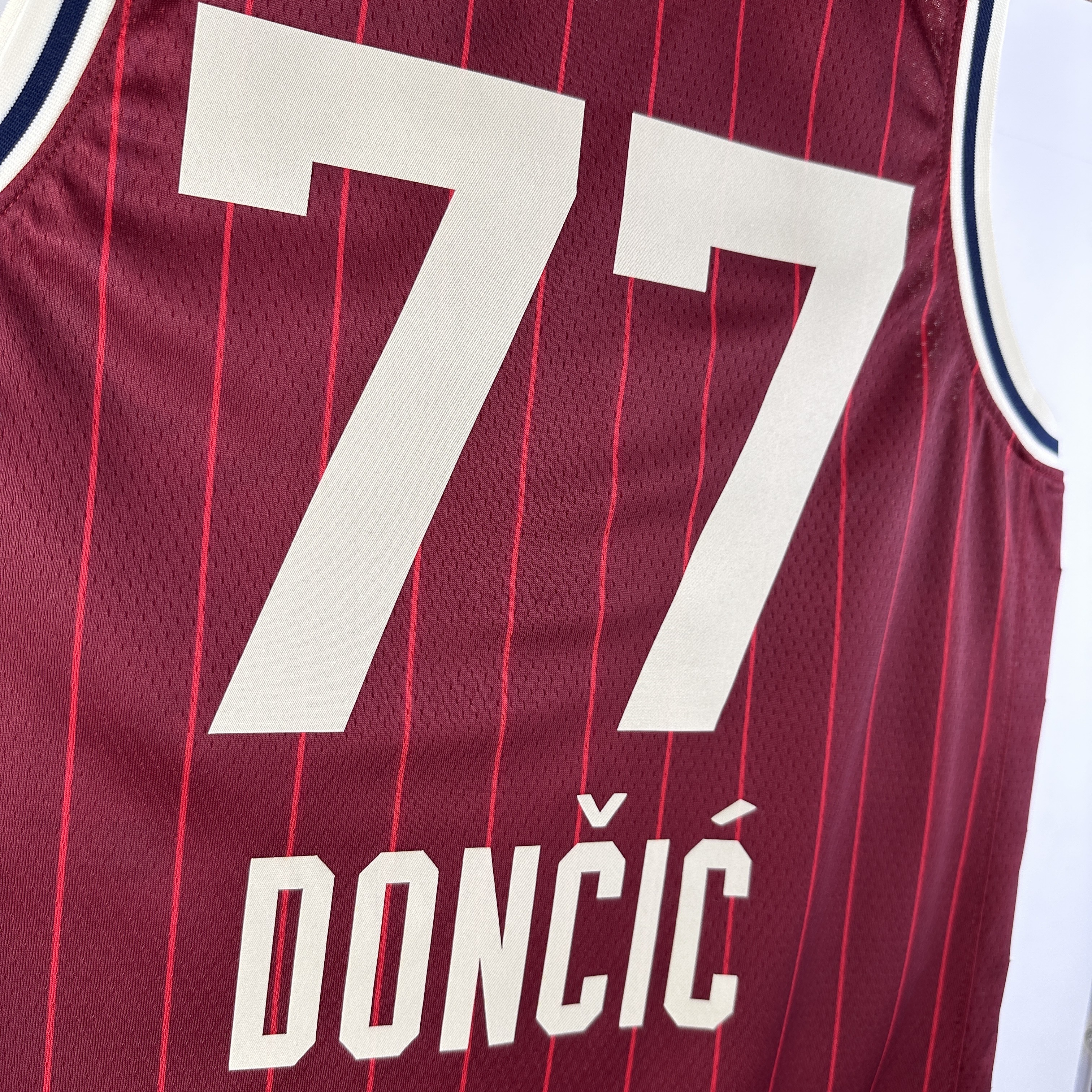 NBA Men 2024 Los Angeles Lakers All Stars Red #77 DONCIC Jersey High Quality Name and Number Print - leoleo123123