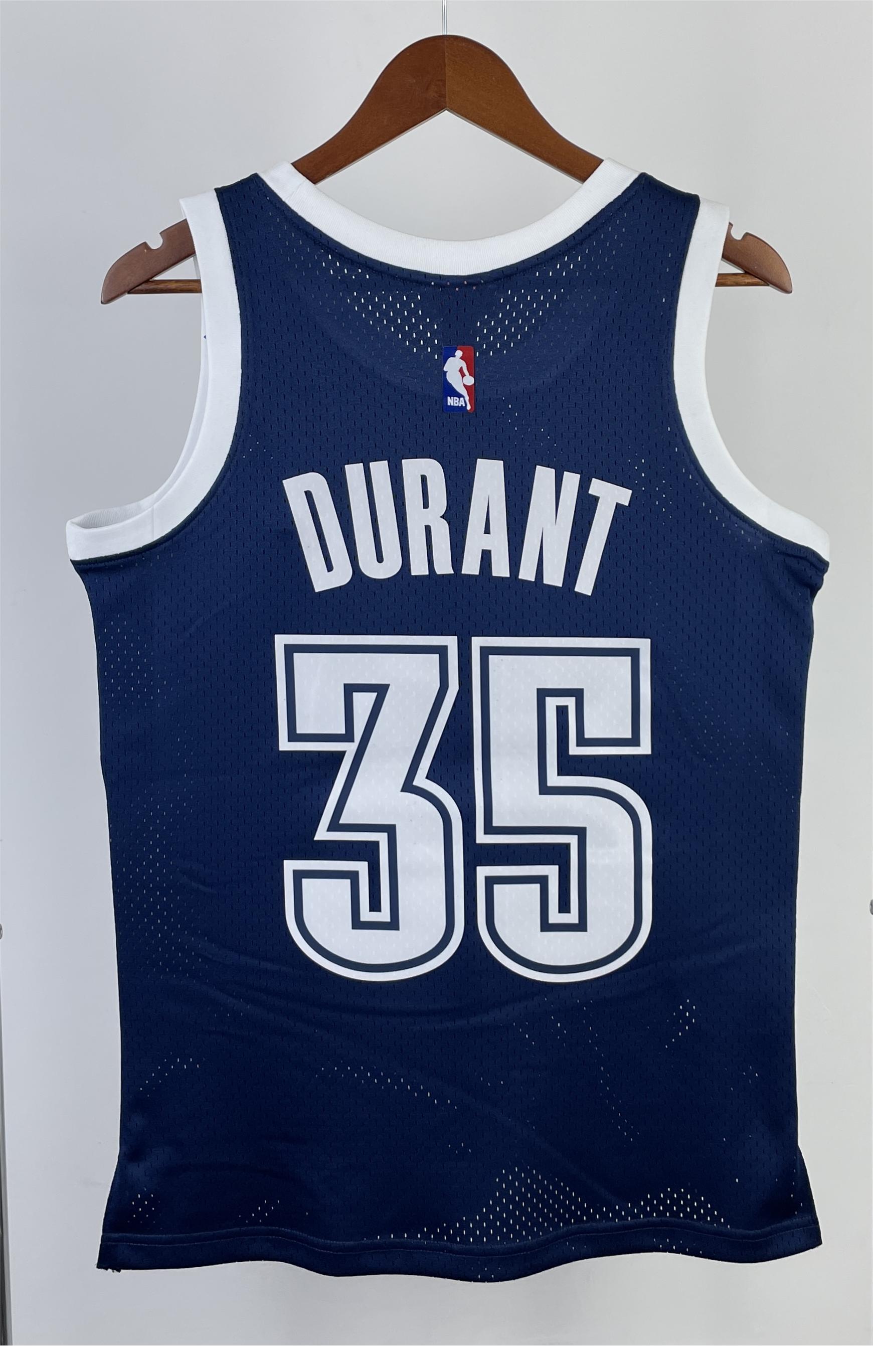 NBA Men 15-16 Oklahoma City Thunder Dark Blue #35 DURANT Claasic Swingman Jersey - leoleo123123