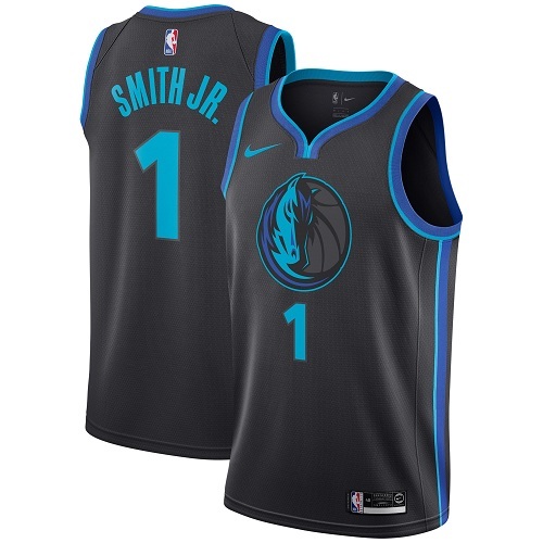 NBA Men Dallas Mavericks Black #1 SMITH JR. Jersey High Quality Name and Number Print - leoleo123123