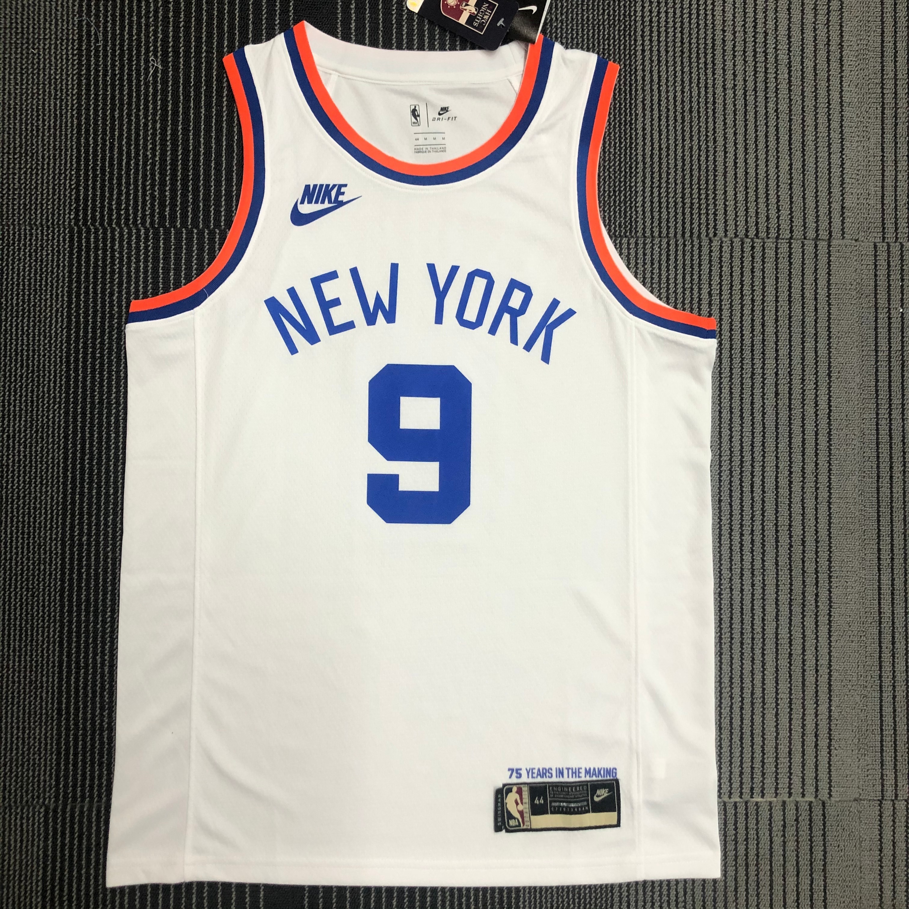 NBA 75th Anniversary Men New York Knicks White #9 BARRETT Jersey High Quality Name and Number Print - leoleo123123