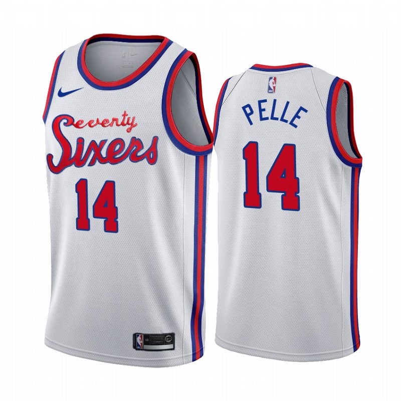 NBA Men Philadelphia 76ers 19-20 Season White #14 PELLE Jersey High Quality Name and Number Print - leoleo123123