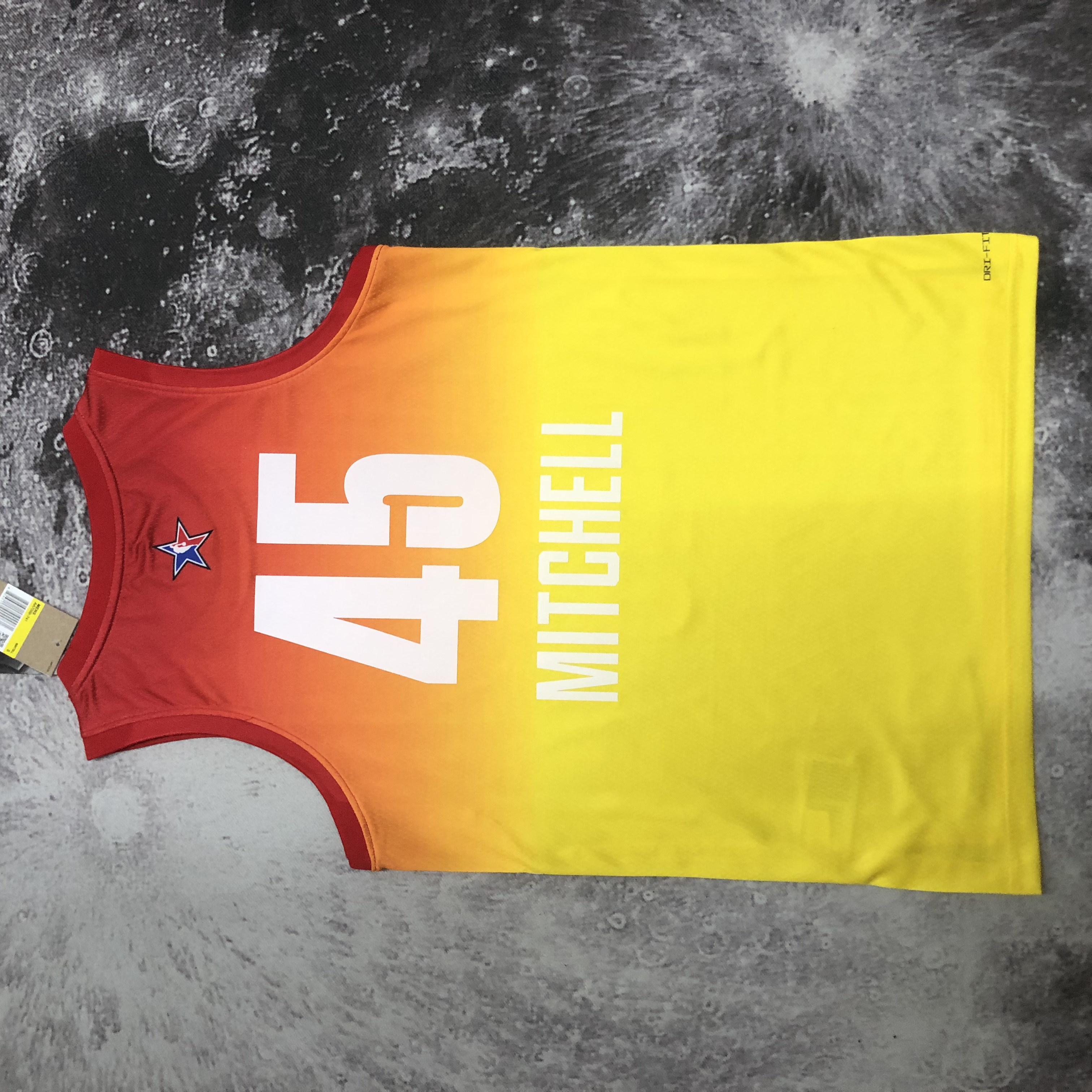 NBA Season 2023 Men Cleveland Cavaliers All Stars Yellow #45 MITCHELL Jersey High Quality Name and Number Print - leoleo123123