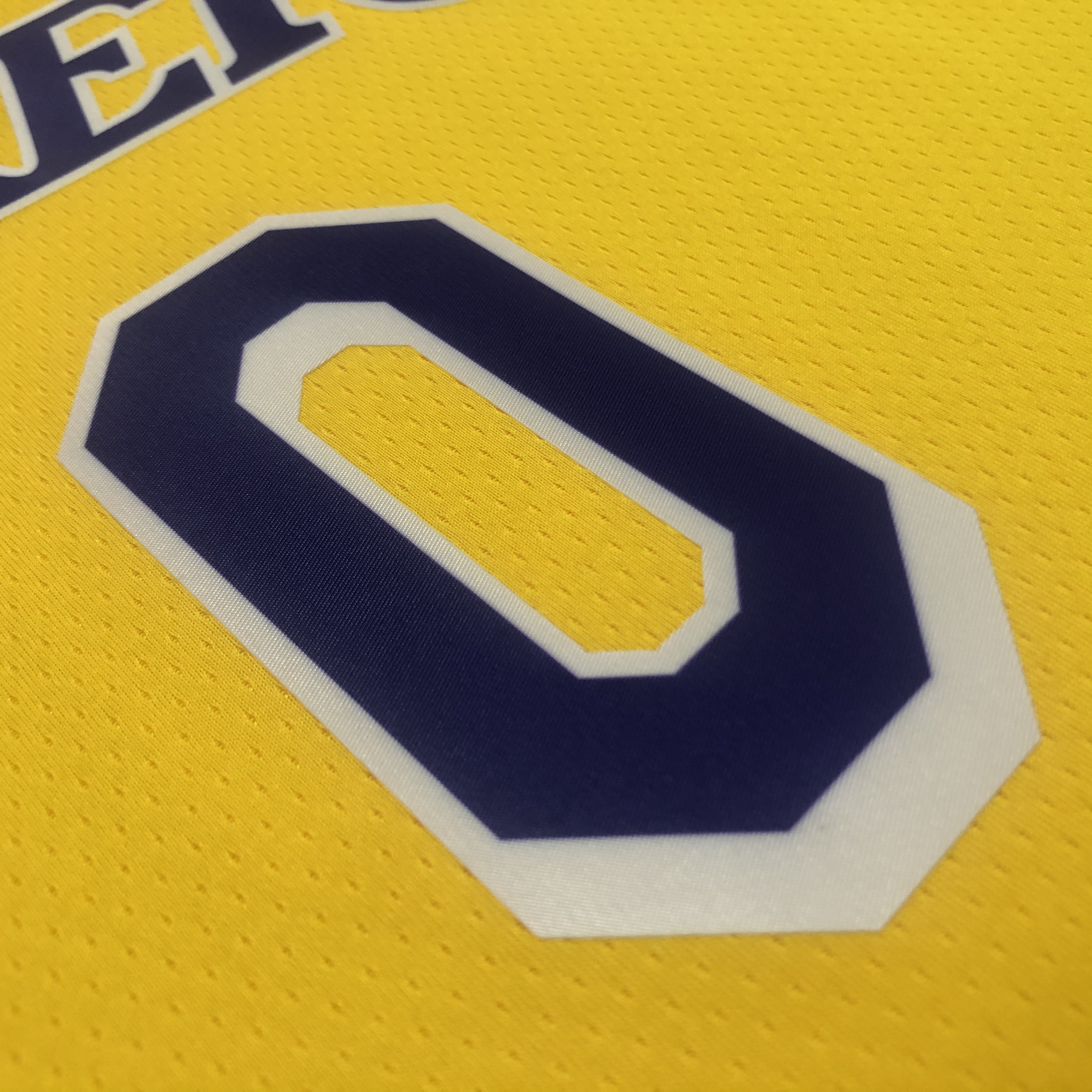 NBA 75th Anniversary Los Angeles Lakers Yellow Round Neck #0 KUZMA Jersey High Quality Name and Number Print - leoleo123123