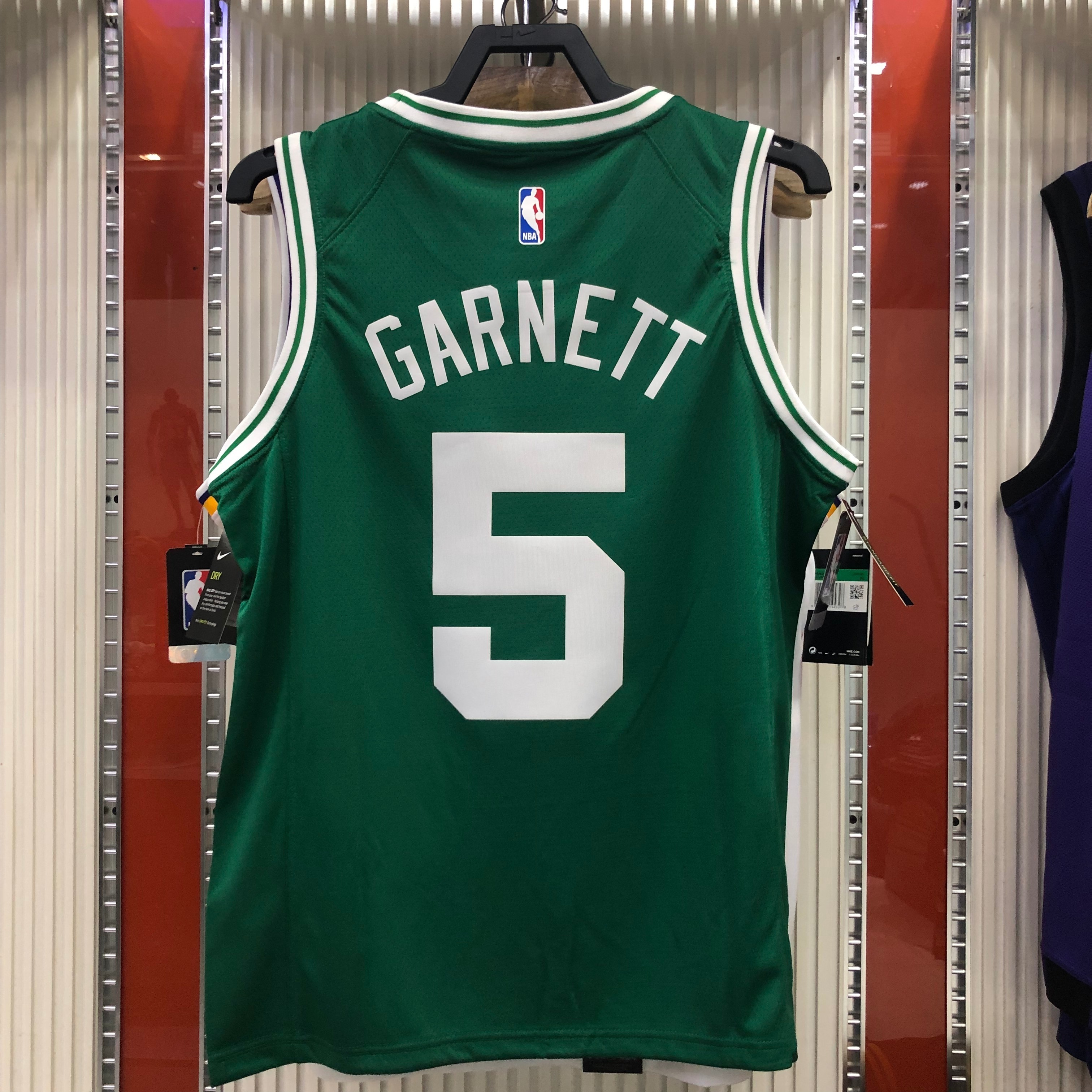 NBA Boston Celtics Green with White Name #5 GARNETT Jersey High Quality Name and Number Print - leoleo123123