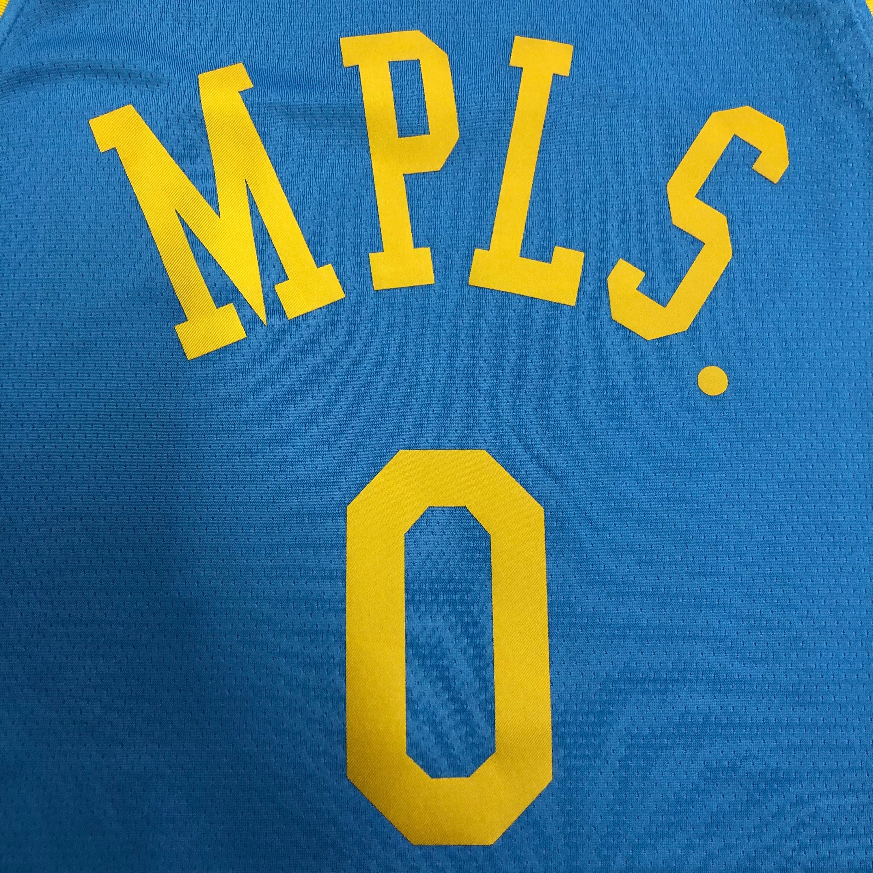 NBA Season 2021 Los Angeles Lakers Minneapolis Blue #0 KUZMA Round Neck Jersey High Quality Name and Number Print - leoleo123123