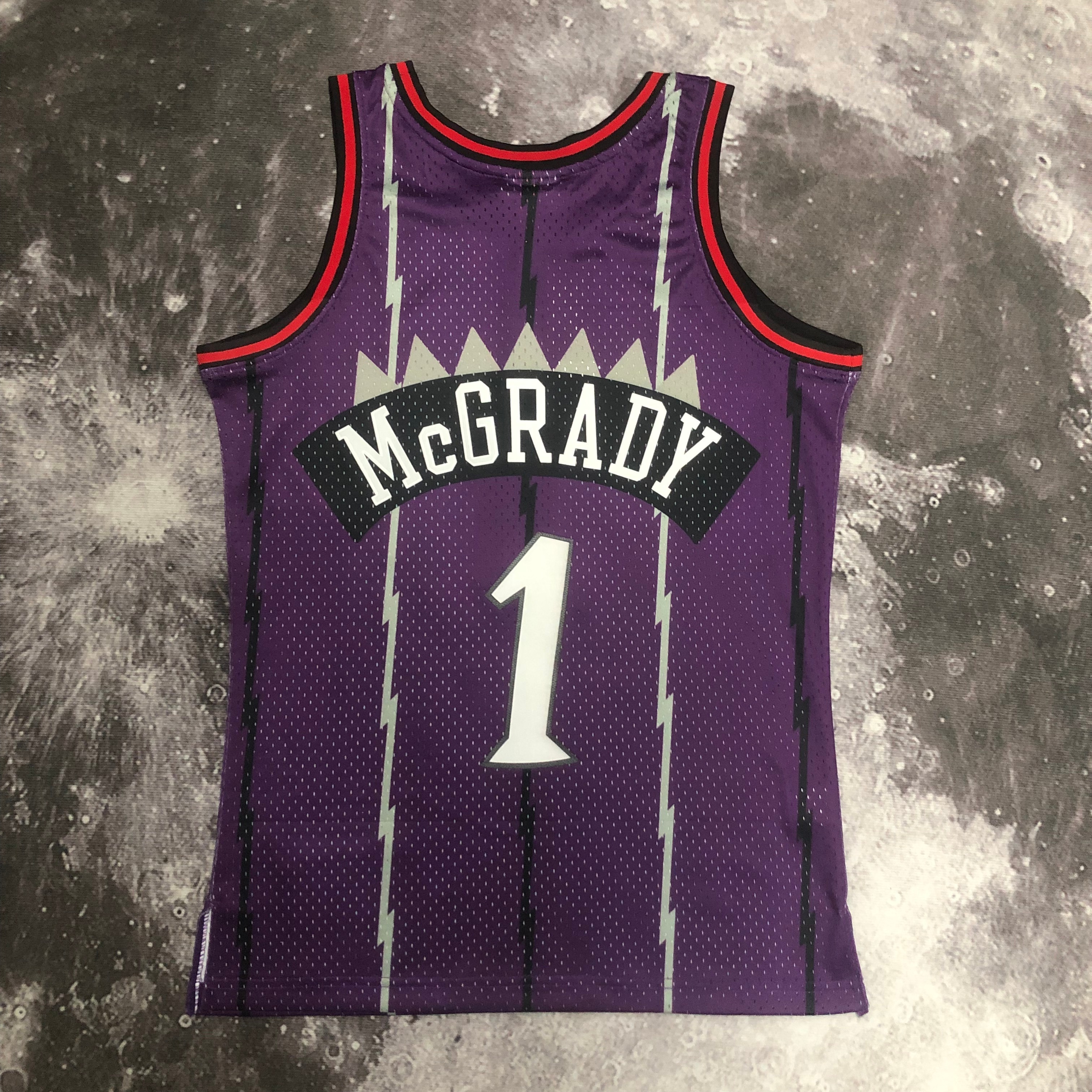 NBA Men Season 1998 Toronto Raptors Retro Purple #1 McGRADY Jersey High Quality Name and Number Print - leoleo123123
