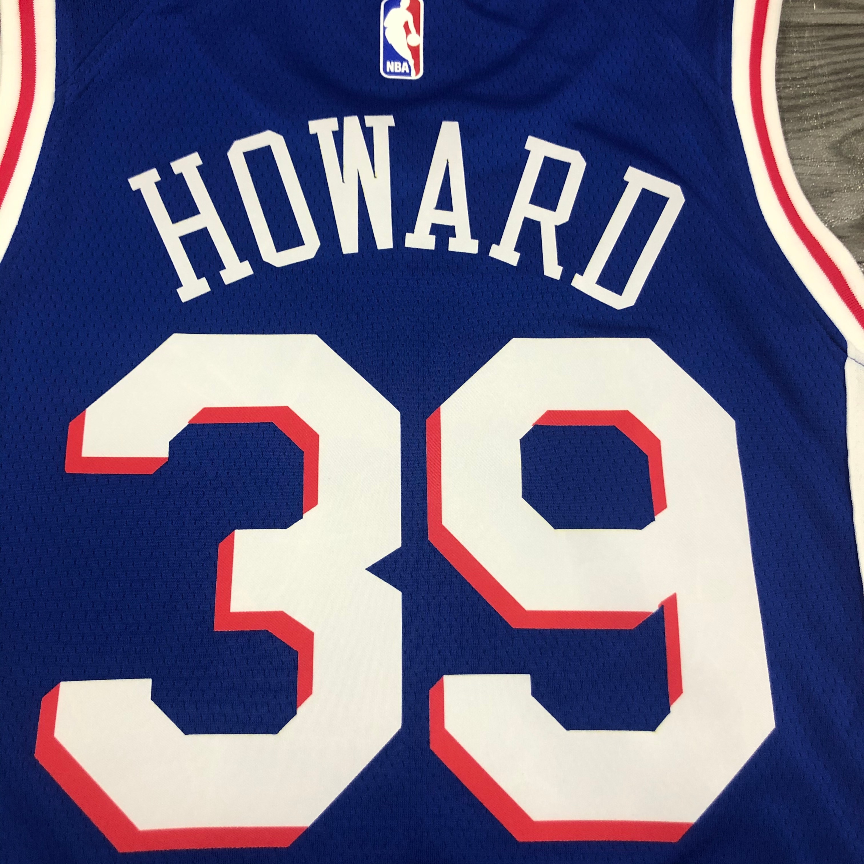 NBA Men Philadelphia 76ers Blue #39 HOWARD Jersey High Quality Name and Number Print - leoleo123123