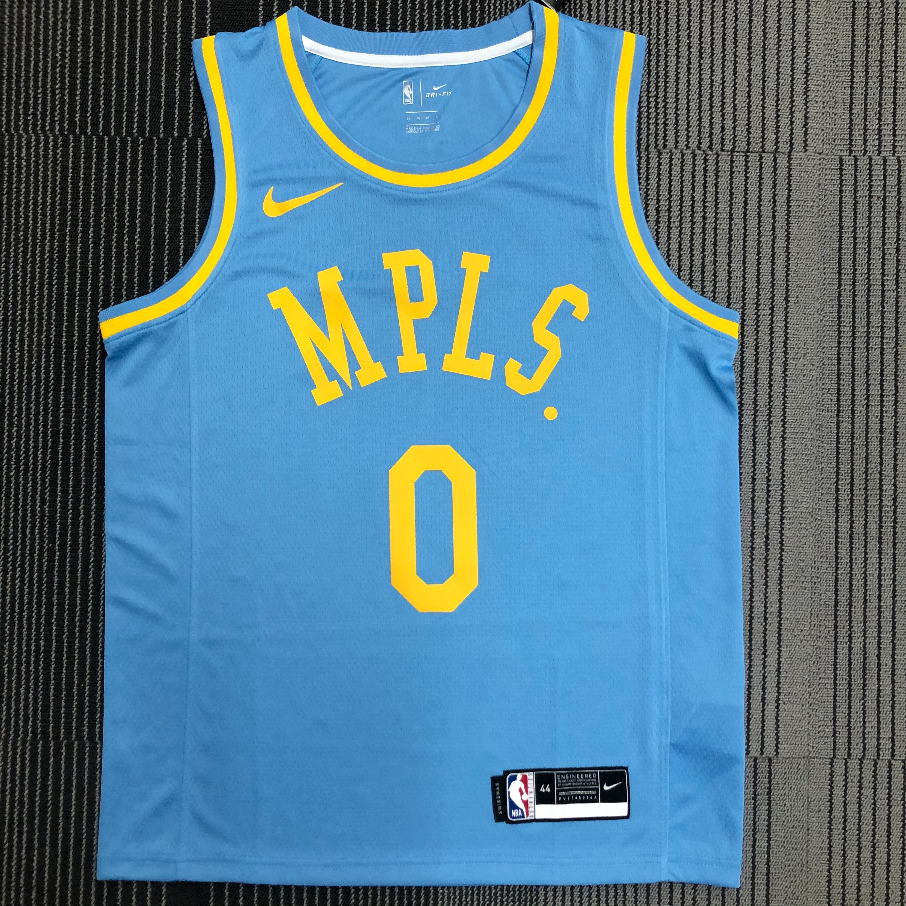 NBA Season 2021 Los Angeles Lakers Minneapolis Blue #0 KUZMA Round Neck Jersey High Quality Name and Number Print - leoleo123123