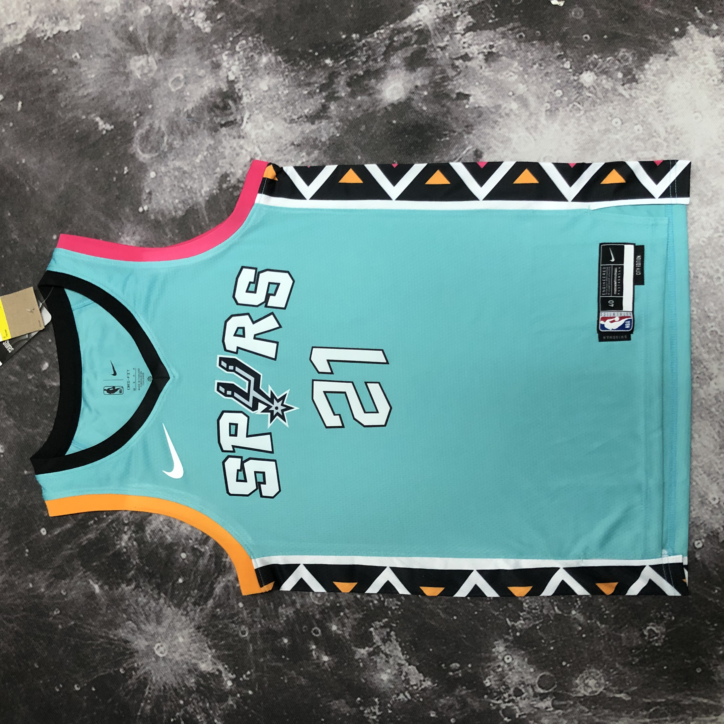 NBA Men 2023 San Antonio Spurs Blue #21 DUNCAN Jersey High Quality Name and Number Print - leoleo123123