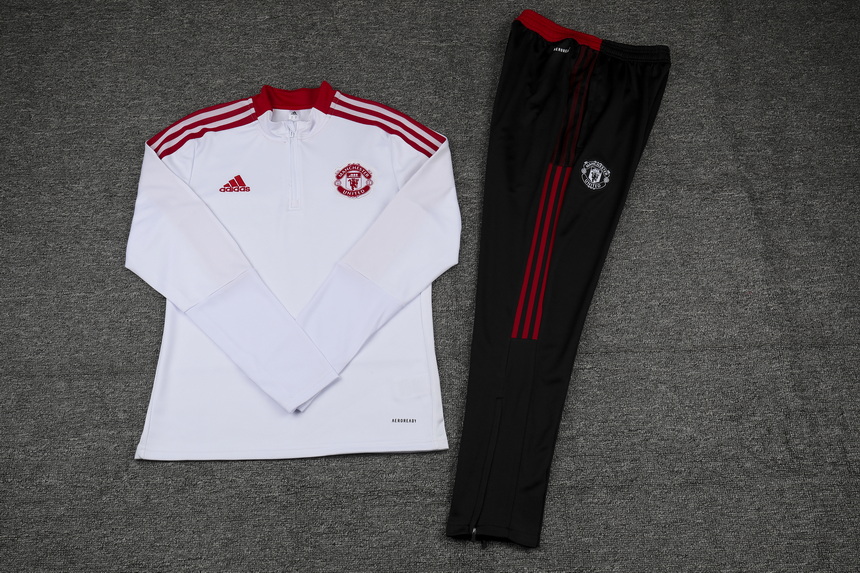 21/22 Manchester United Kids White Sweater Tracksuit Thai Quality - leoleo123123