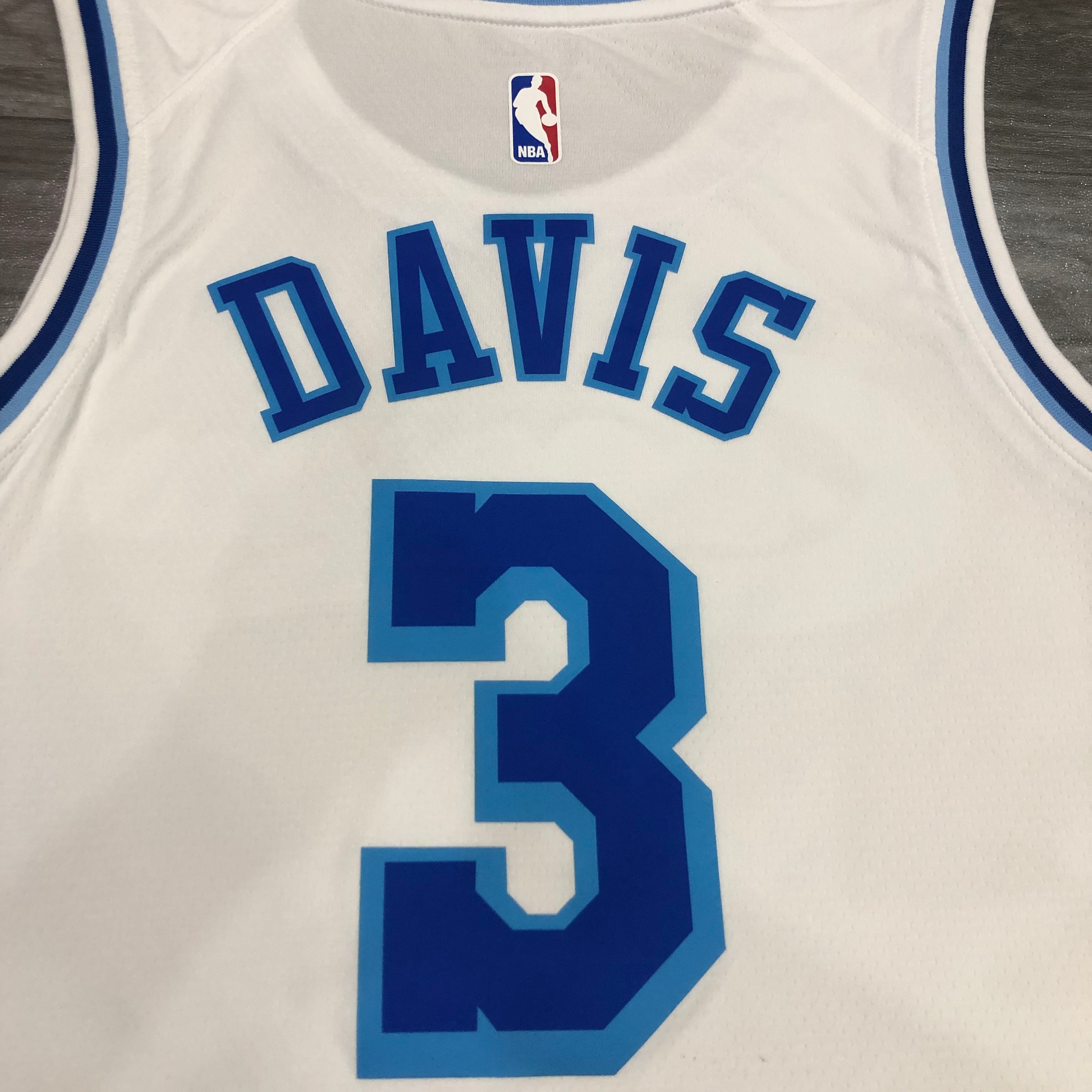NBA Men Los Angeles Lakers Retro in Latin with Crenshaw #3 DAVIS white Round Neck Jersey High Quality Name and Number Print - leoleo123123