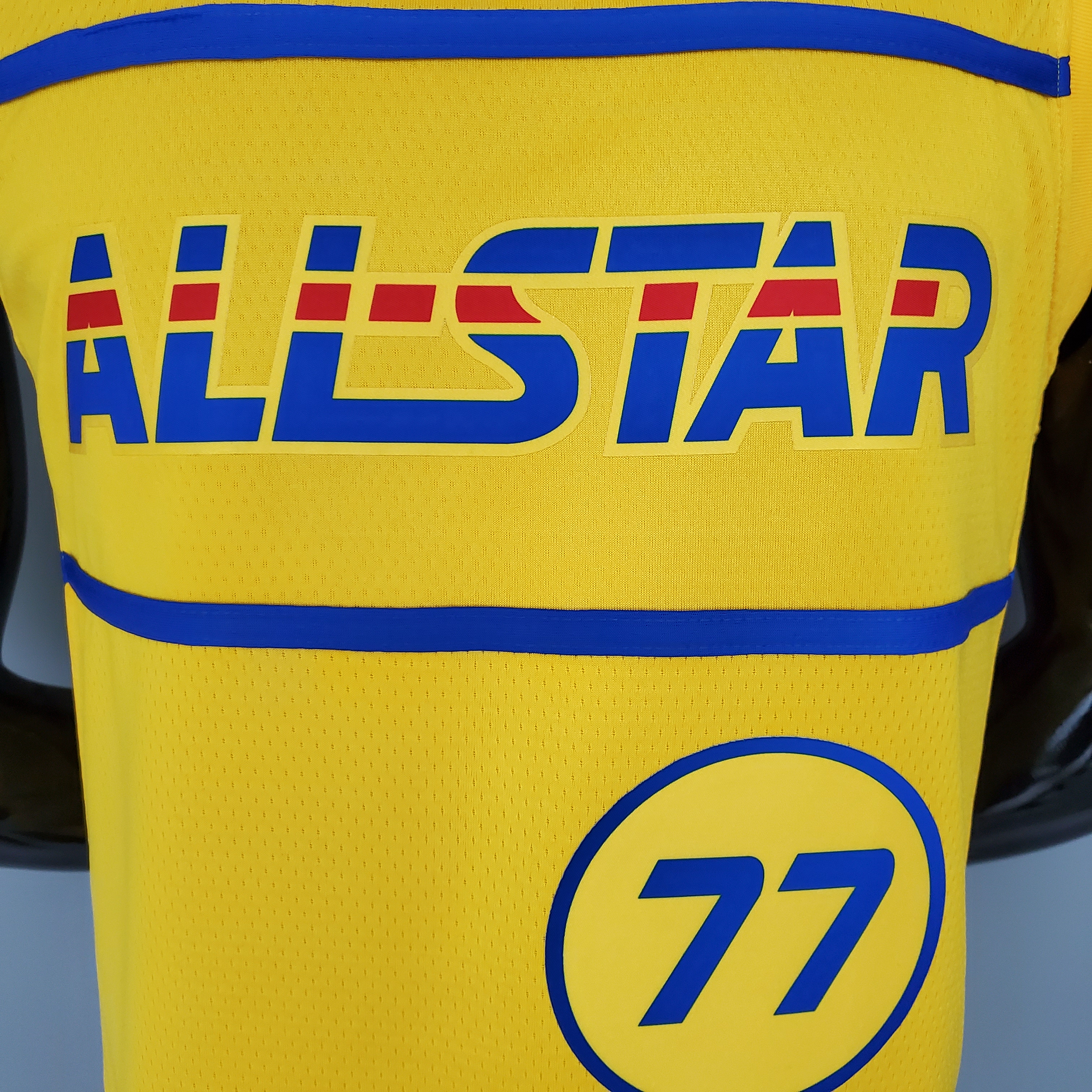 NBA Men 2021 All Star Jerseys Yellow #77 DONCIC Jersey High Quality Name and Number Print - leoleo123123