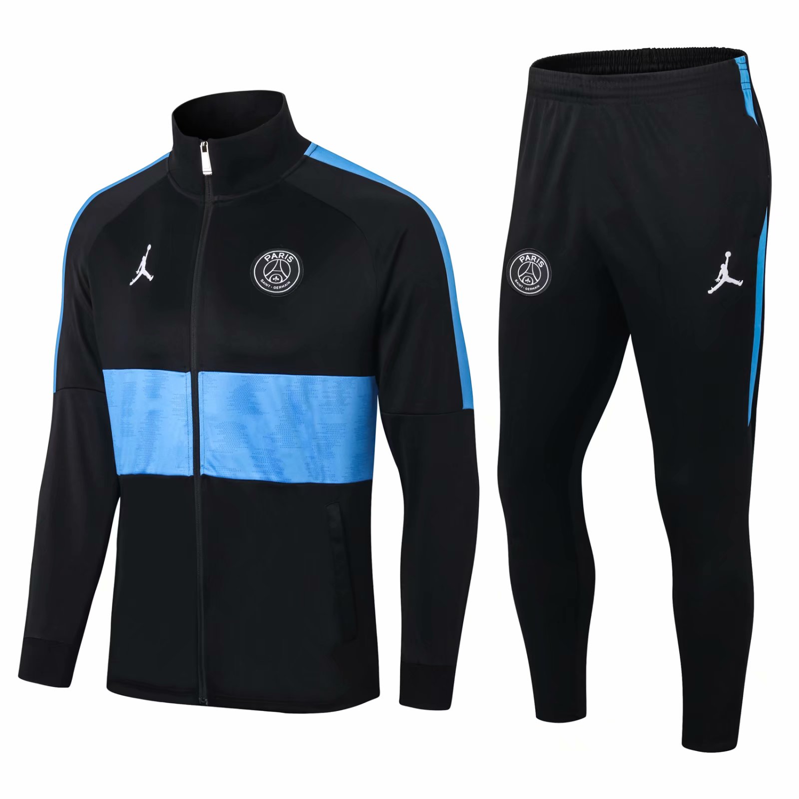 19-20 PSG Dark Blue with White Logo Jacket Tracksuit Thai Quality - leoleo123123
