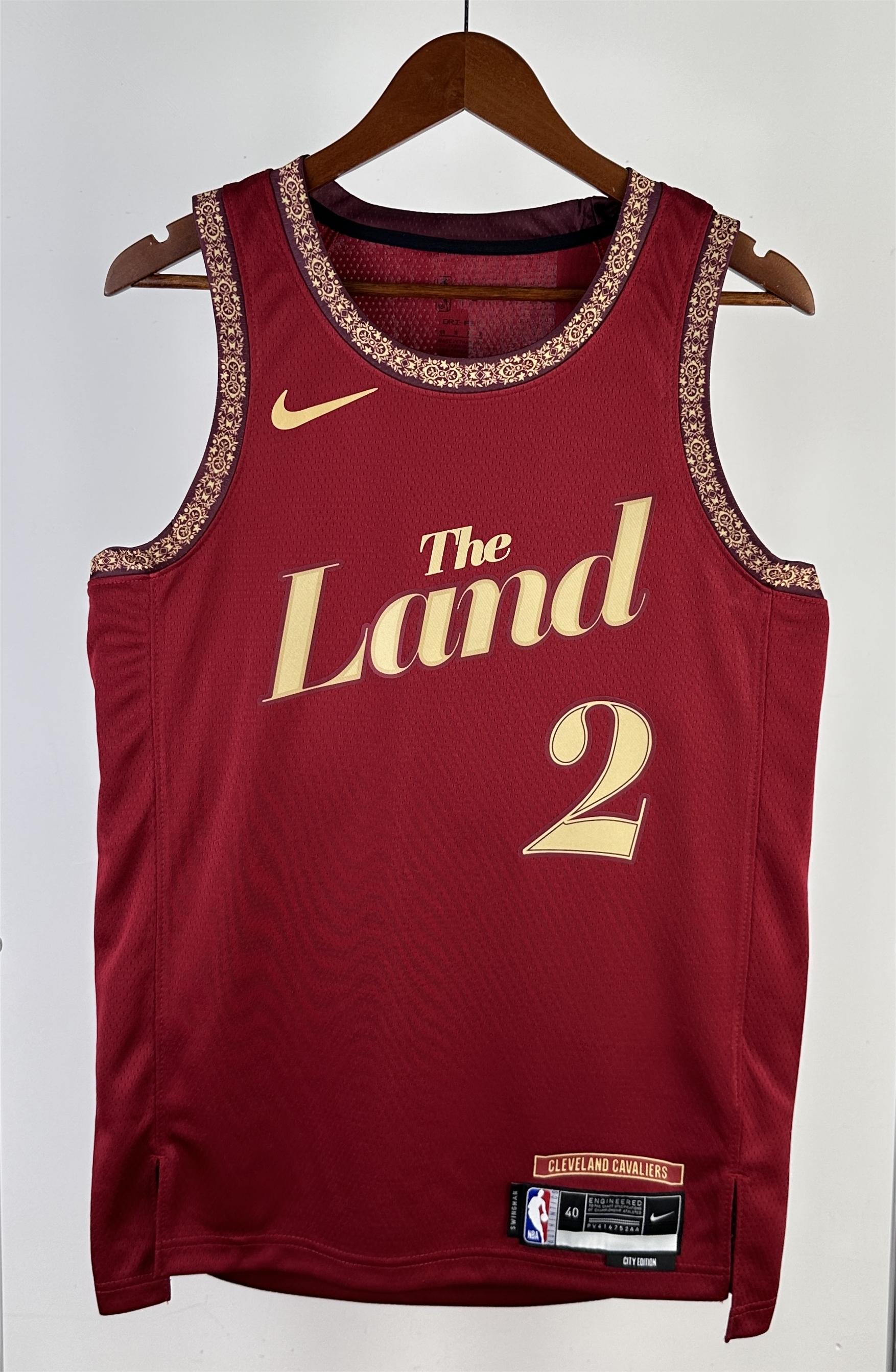 NBA Season 2024 Men Cleveland Cavaliers City Edition Red #2 IRVING Jersey High Quality Name and Number Print - leoleo123123