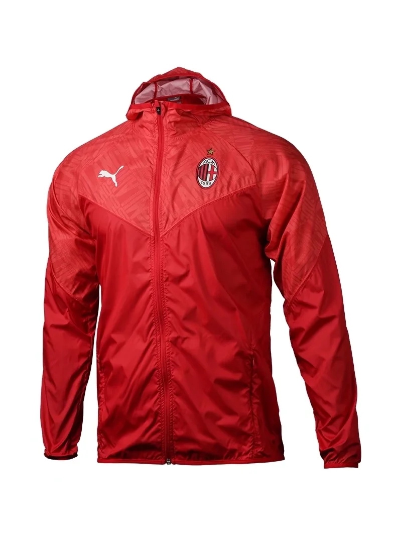 21-22 AC Milan Red Windbreaker Jacket Thai Quality - leoleo123123