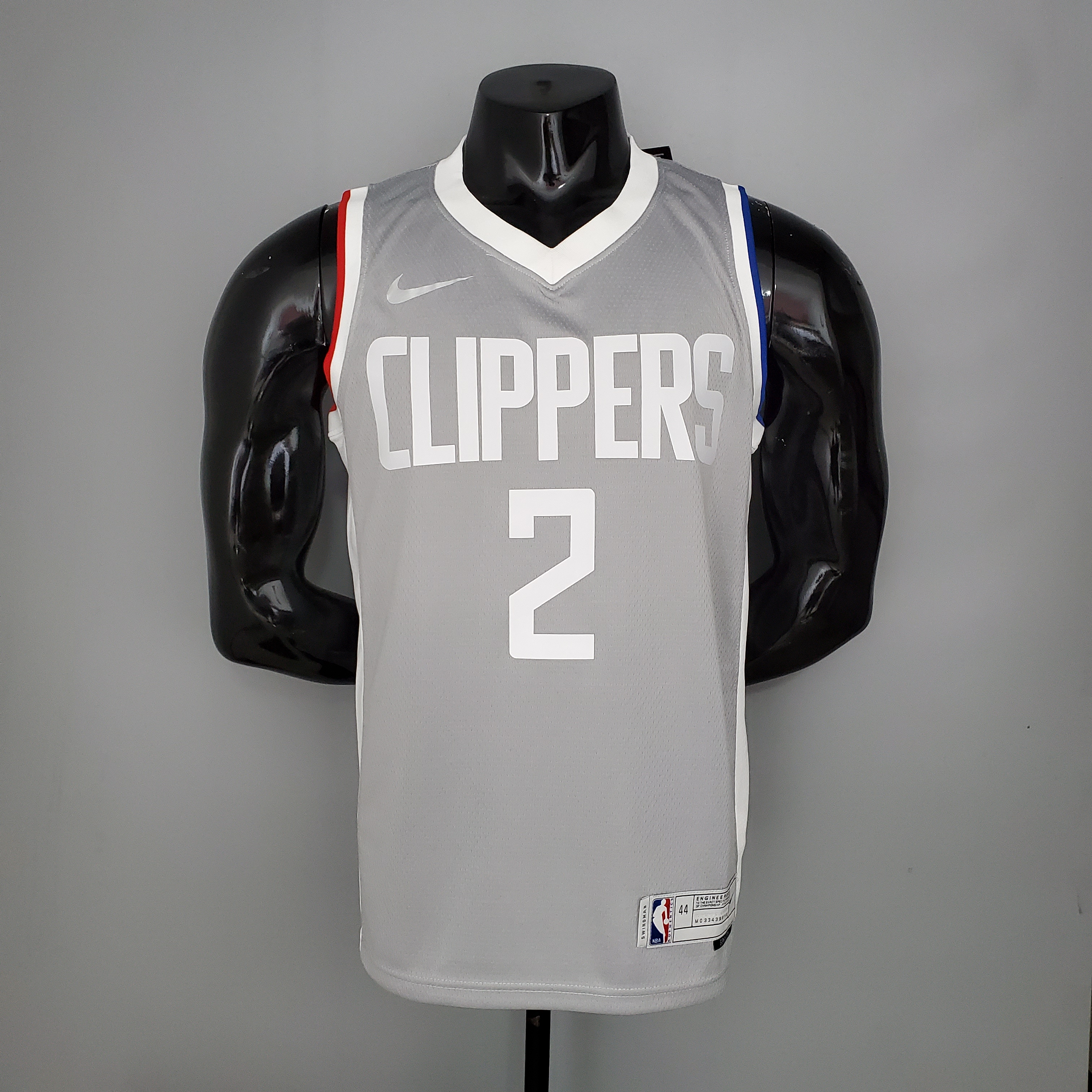 NBA Season 2021 Men Los Angeles Clippers Grey Awarding Version #2 LEONARD Jersey High Quality Name and Number Print - leoleo123123