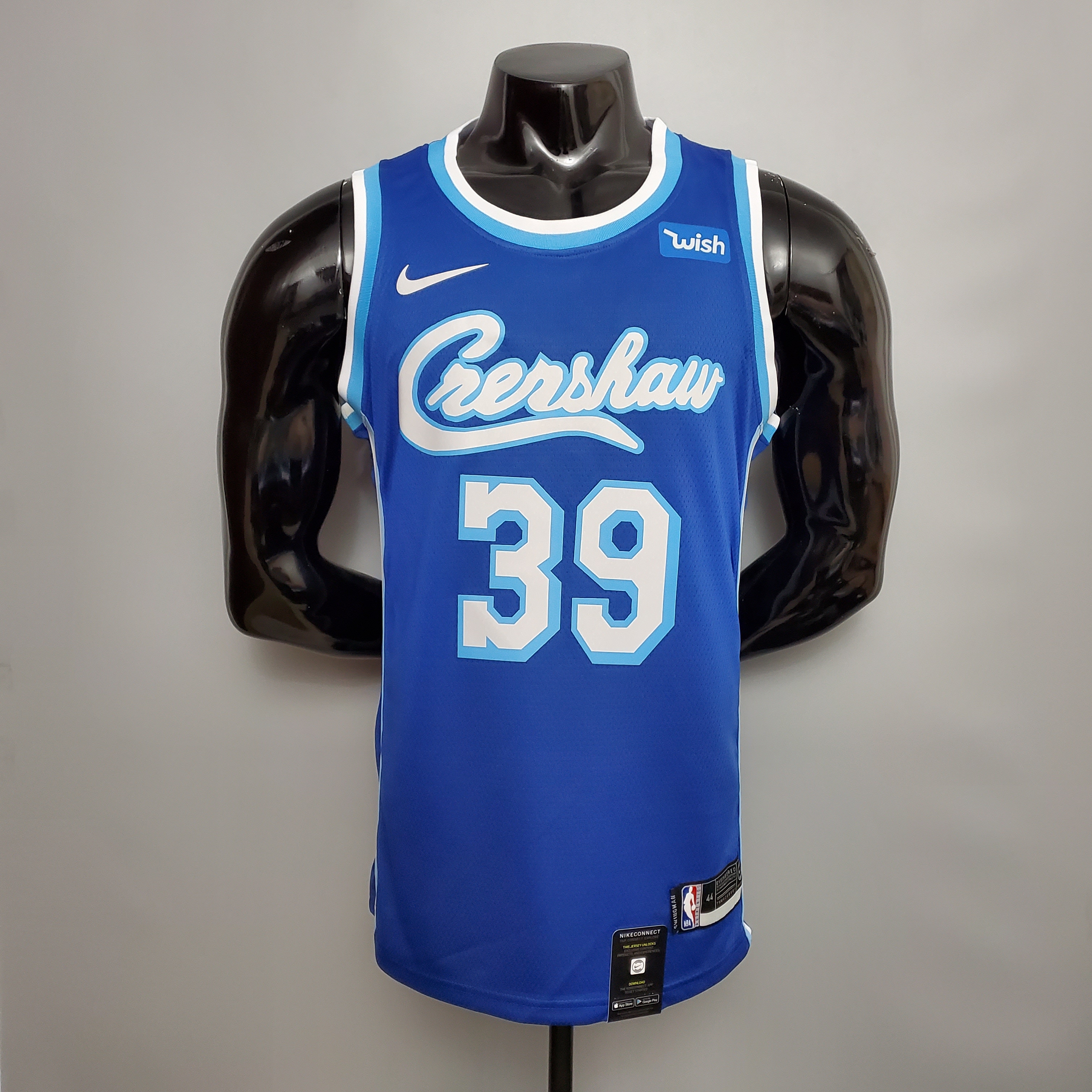 NBA Men Los Angeles Lakers Retro in Latin with Crenshaw #39 HOWARD Blue Round Neck Jersey High Quality Name and Number Print - leoleo123123