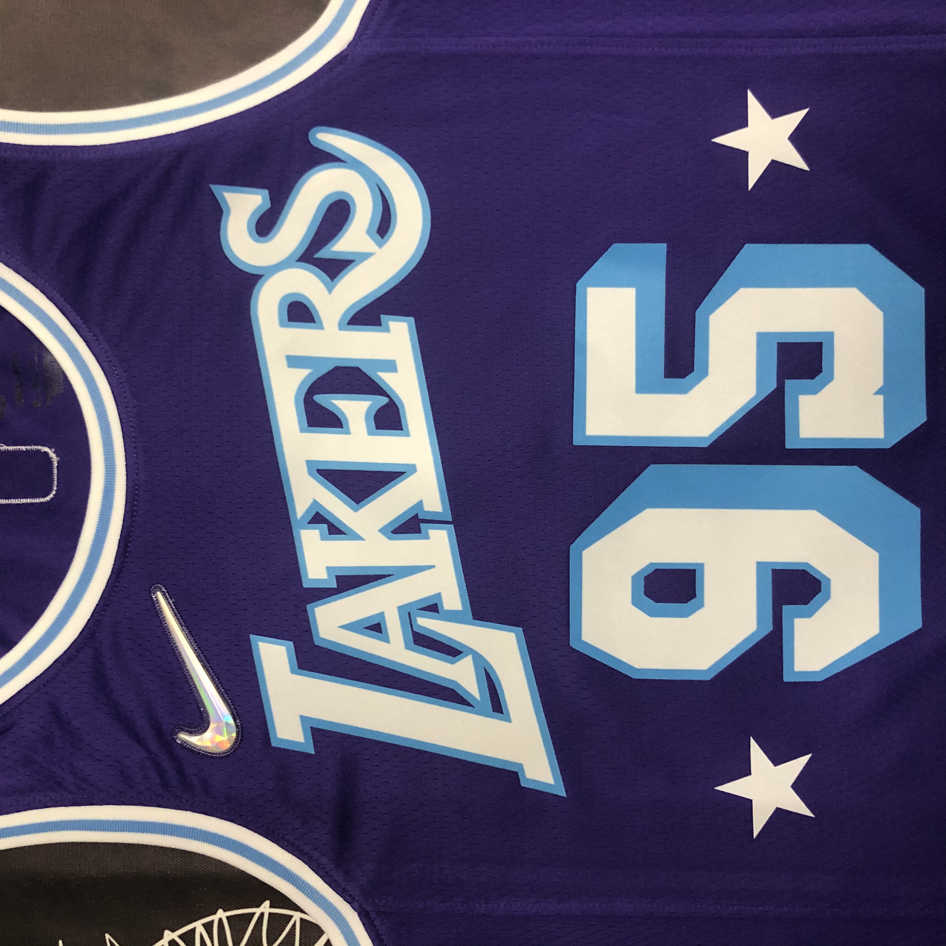 NBA Season 2022 75th Anniversary Los Angeles Lakers Purple Round Neck #95 TOSCANO Jersey High Quality Name and Number Print - leoleo123123