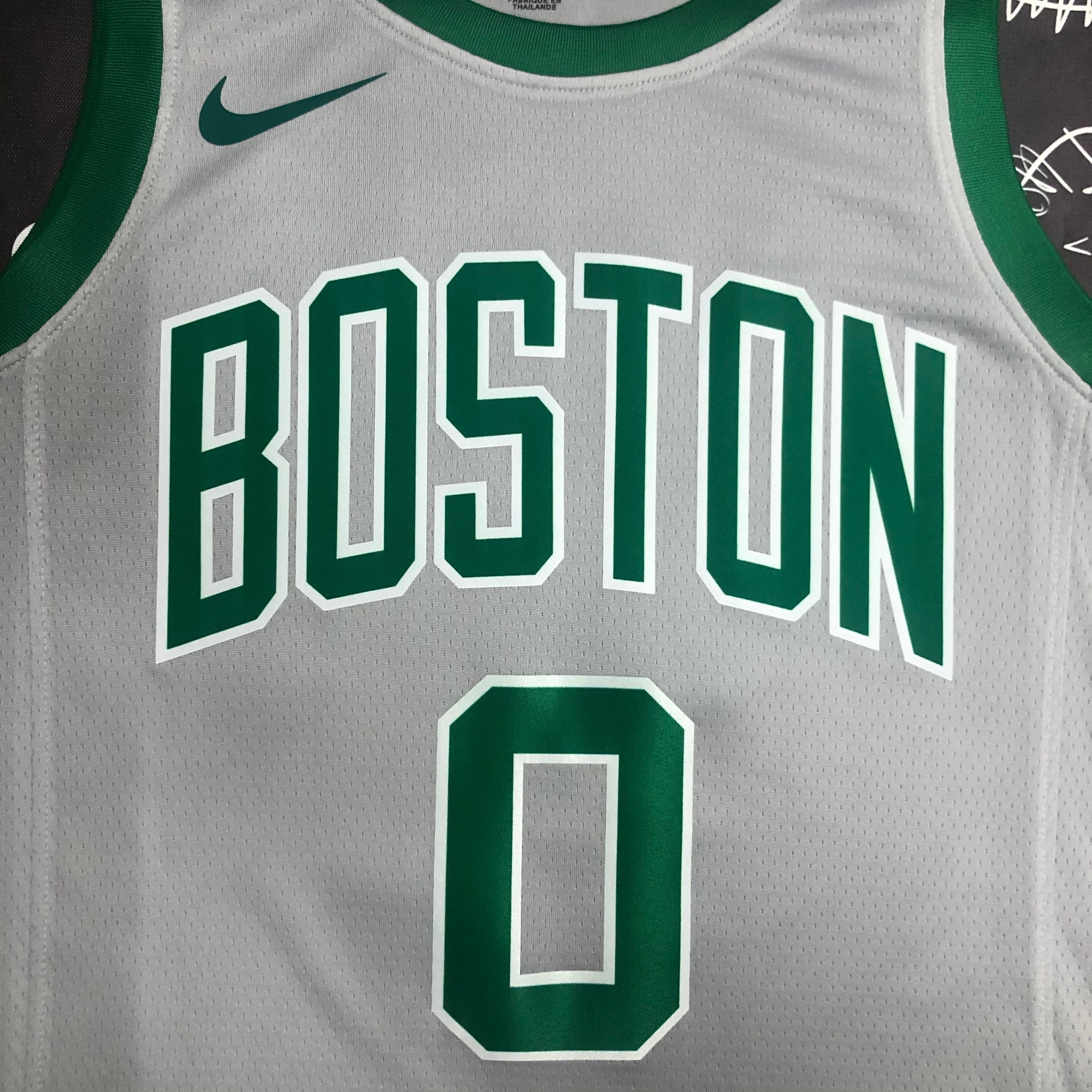 NBA Men Boston Celtics Grey #0 TATUM Jersey High Quality Name and Number Print - leoleo123123