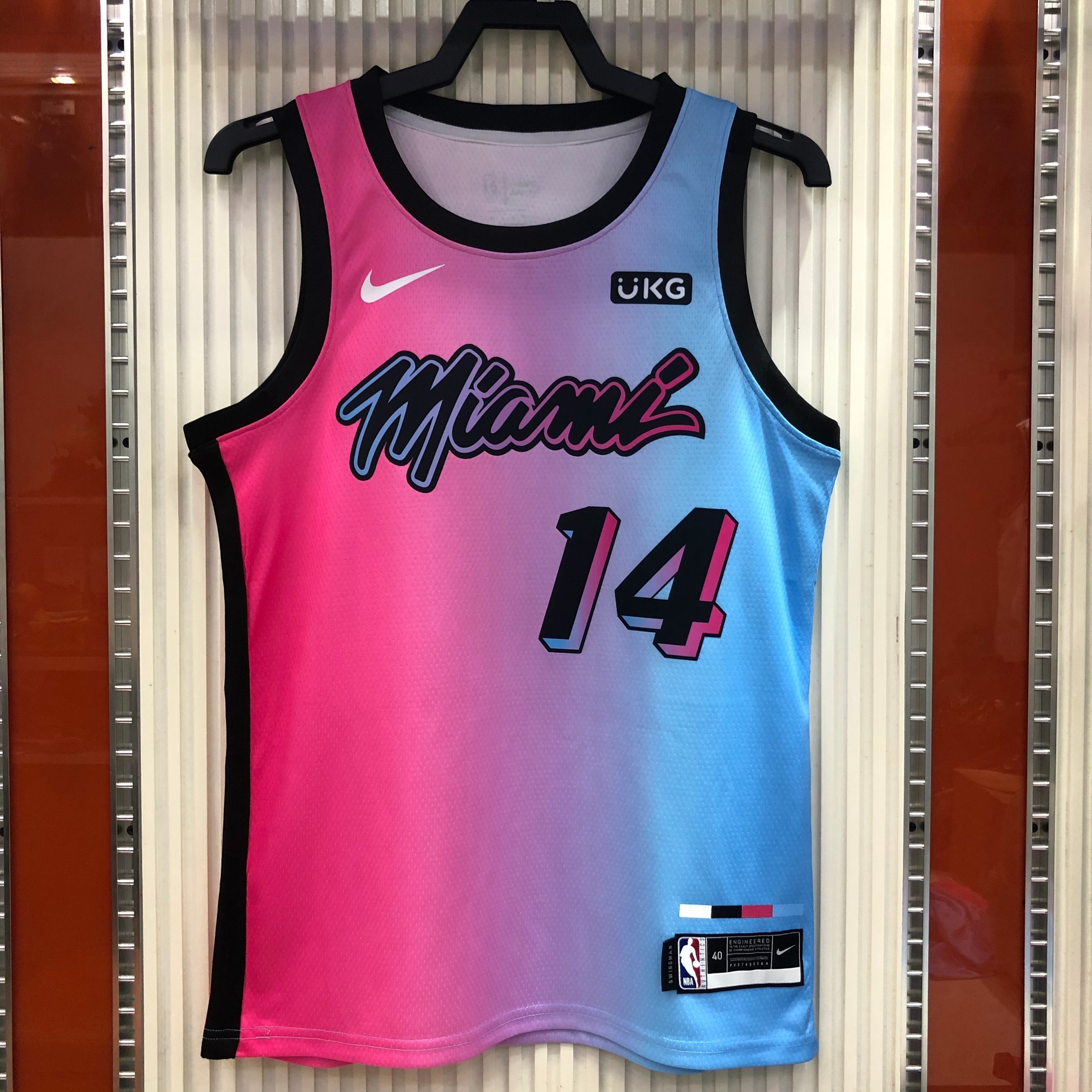 NBA Men Season 2021 Miami Heat City Gradient color #14 HERRO Jersey High Quality Name and Number Print - leoleo123123