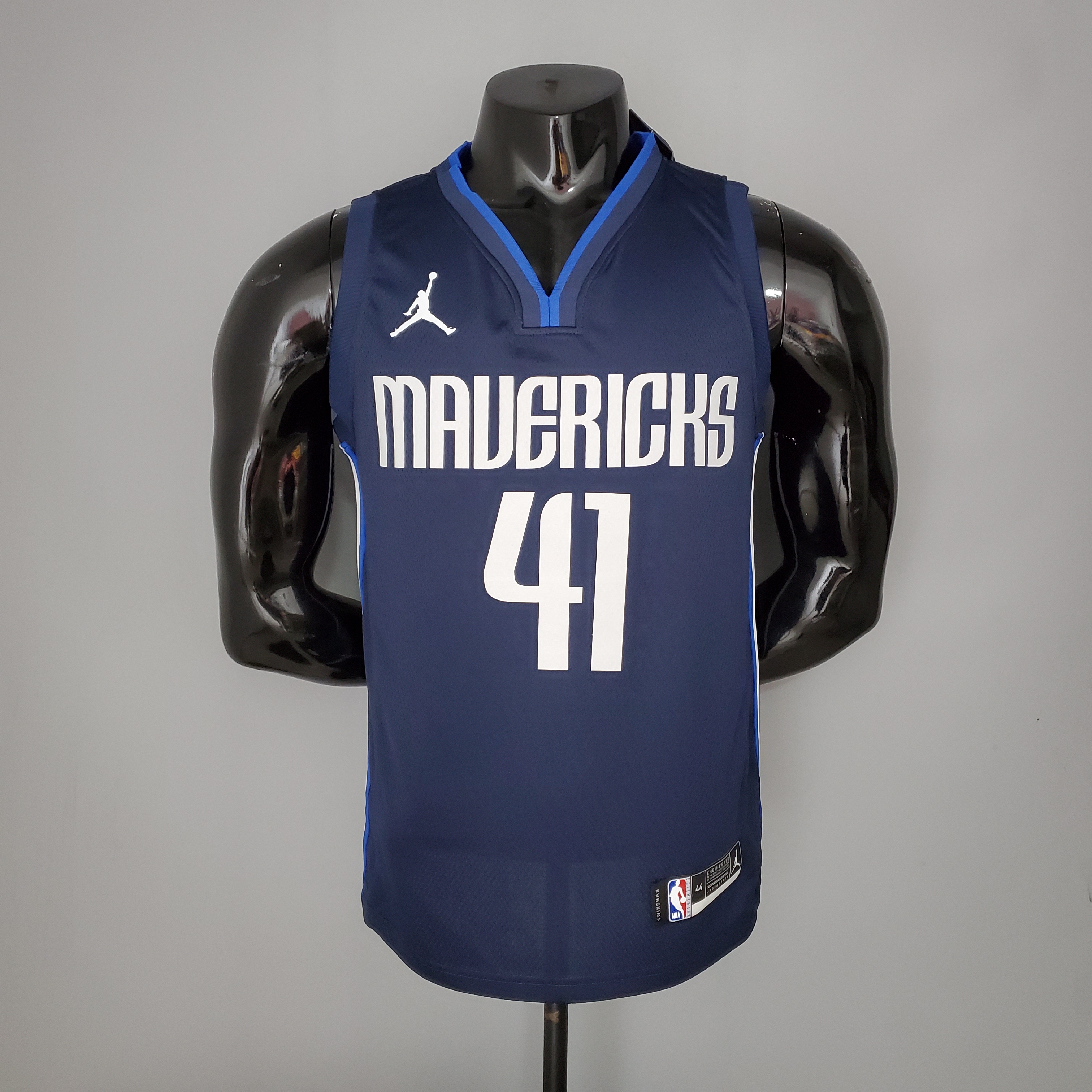 NBA Men Season 2021 Dallas Mavericks Dark Blue #41 NOWITZKI Jersey with Jordon Logo High Quality Name and Number Print - leoleo123123