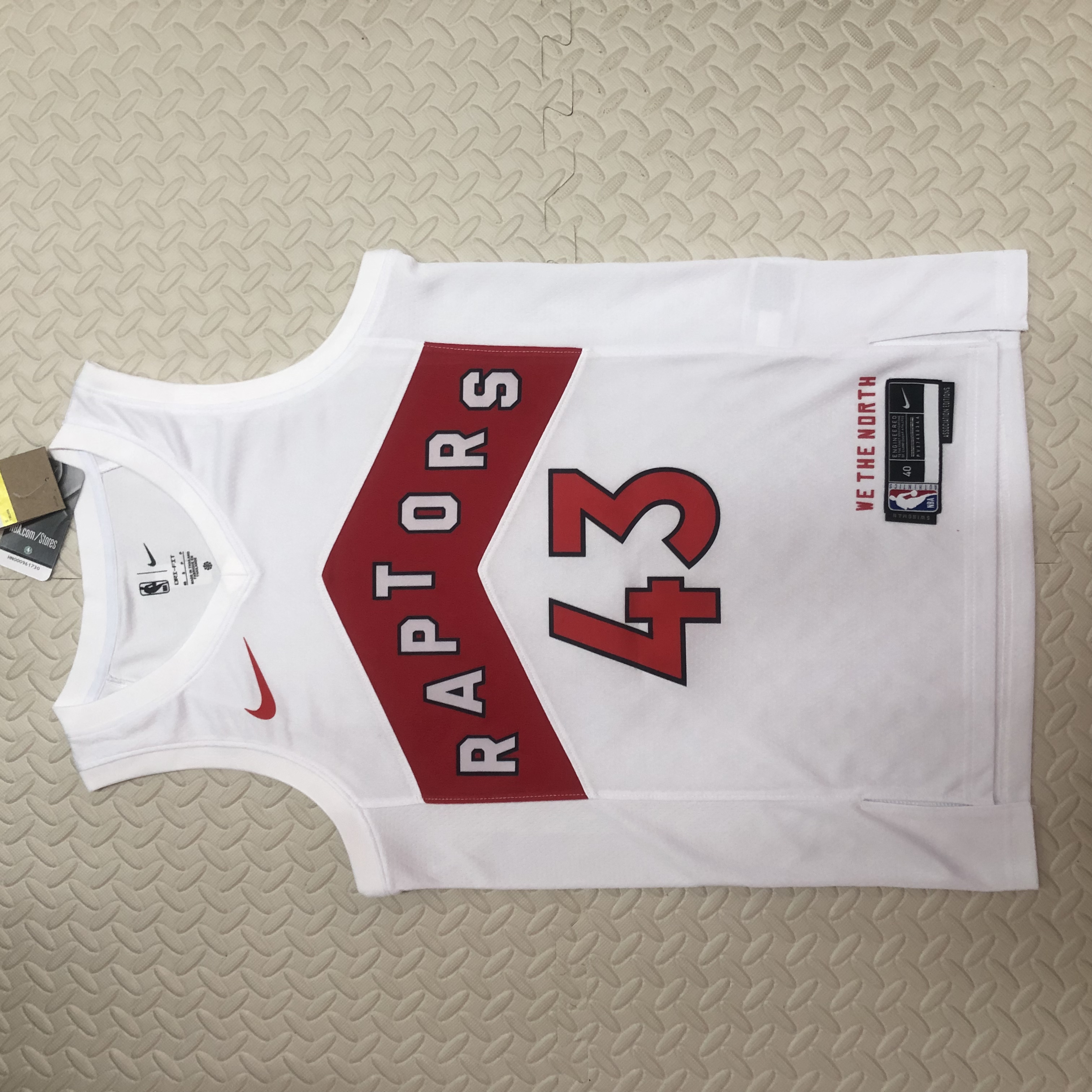 NBA Men Toronto Raptors White #43 SIAKAM Jersey High Quality Name and Number Print - leoleo123123
