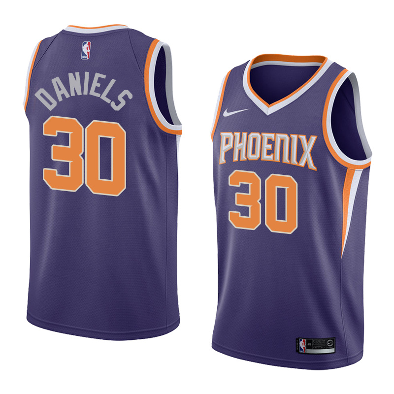 NBA Men Phoenix Suns Purple #30 DANIELS Jersey High Quality Name and Number Print - leoleo123123